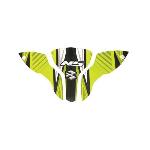 Bajaj Pulsar NS200 Ön Kafa 3 Parça Baskılı Motosiklet Sticker Kaplama Etiket Modeli Sarı