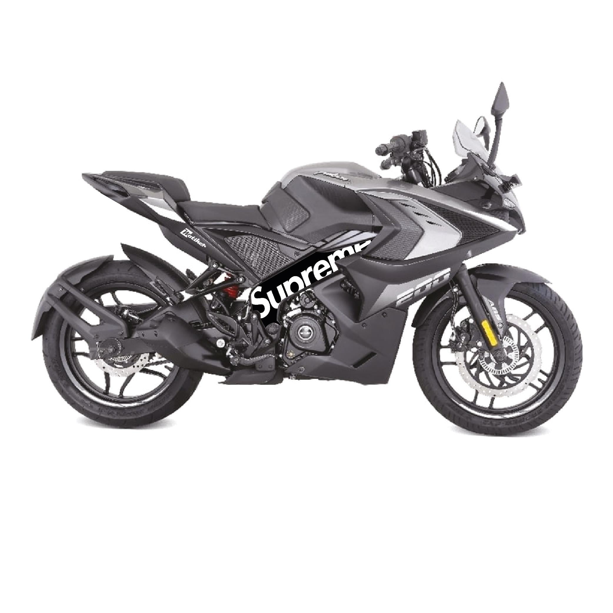 BAJAJ PULSAR RS200 Orta Şase Motosiklet Sticker Etiket Supreme Model 1