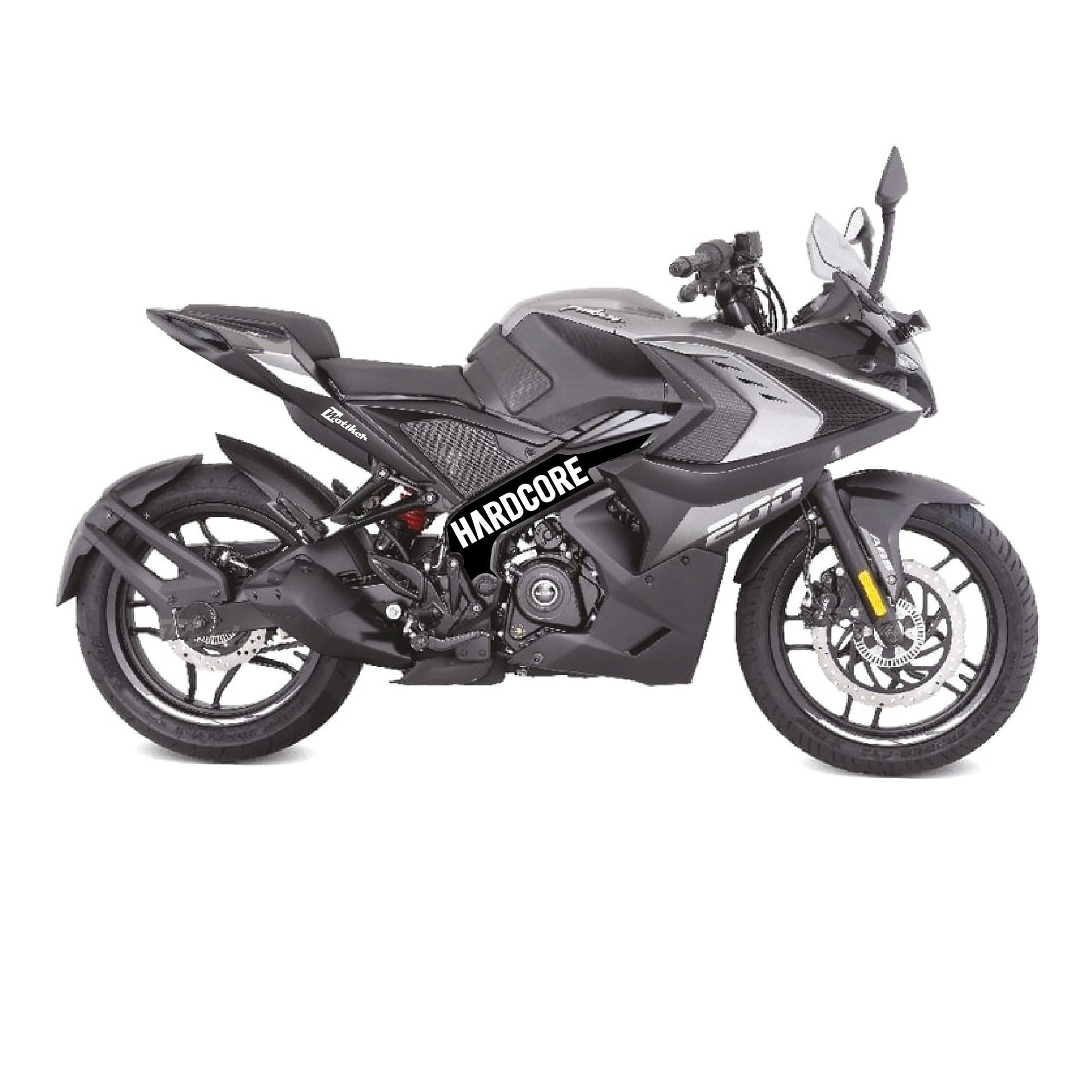 BAJAJ PULSAR RS200 Orta Şase Motosiklet Sticker Etiket HARDCORE