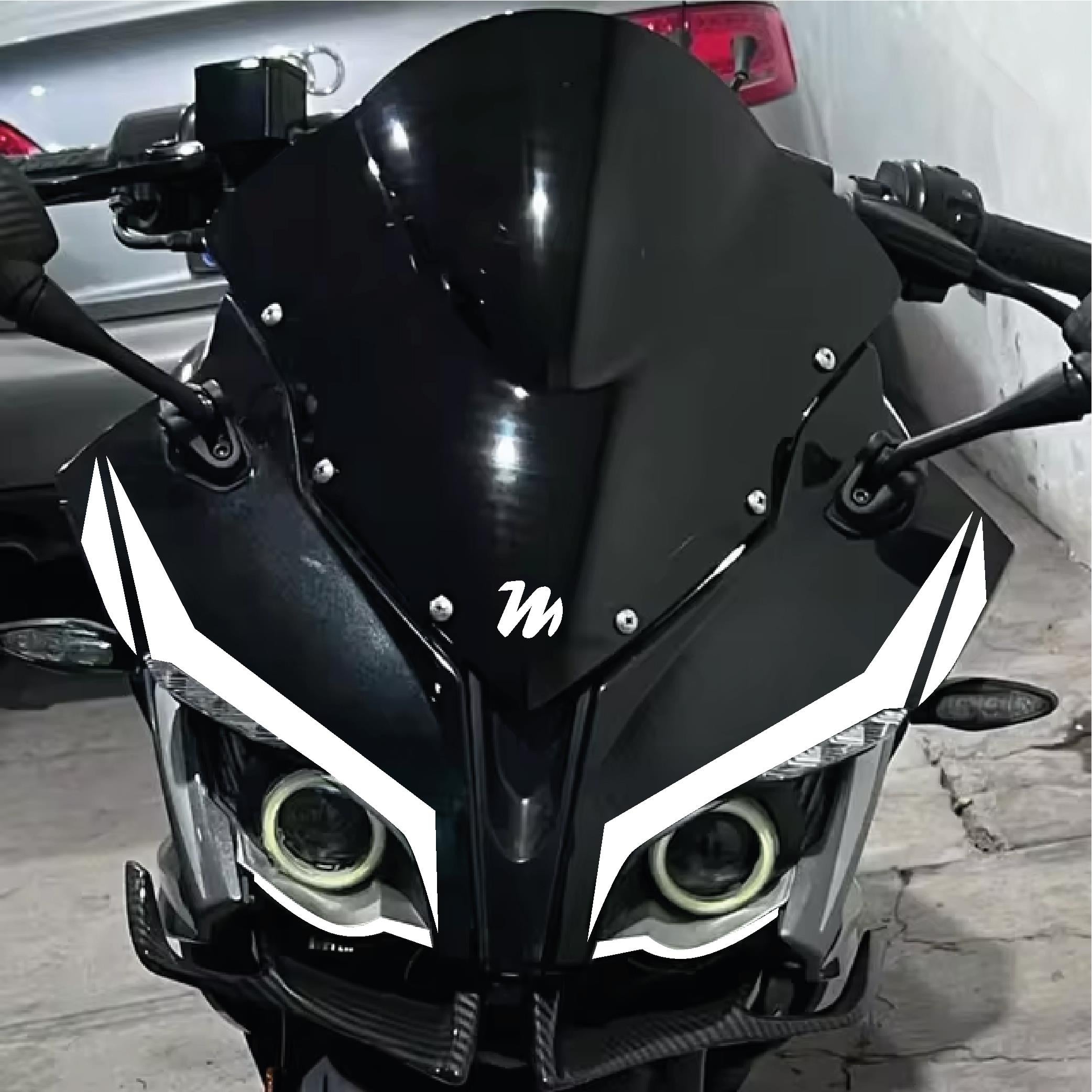 PULSAR RS 200Bajaj RS200 6'lı Ön Kafa Sticker Etiket Modeli Çift Renk Beyaz Set