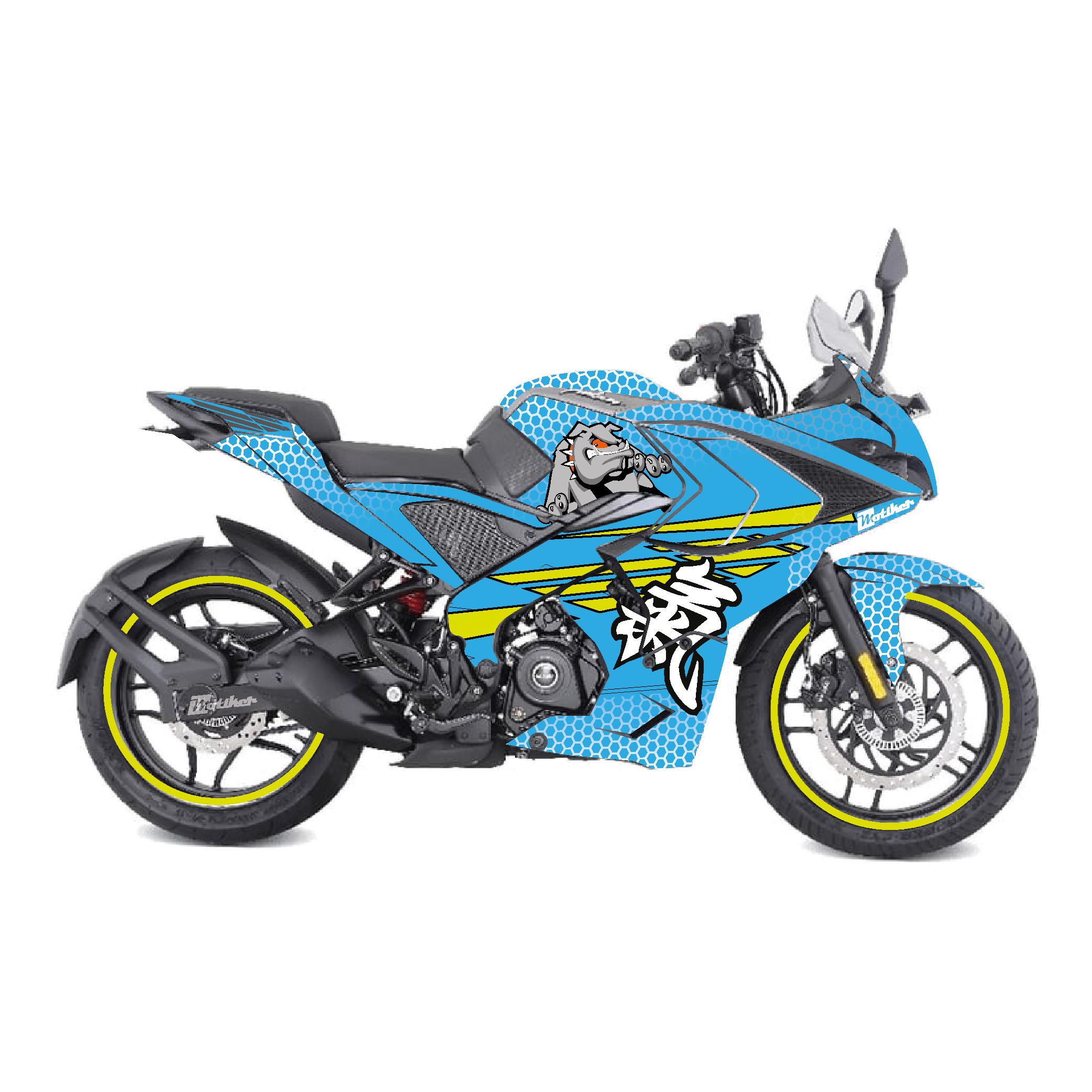 PULSAR RS 200BAJAJ RS200 DOG MAVİ SARI PARÇALI KAPLAMA MODELİ 