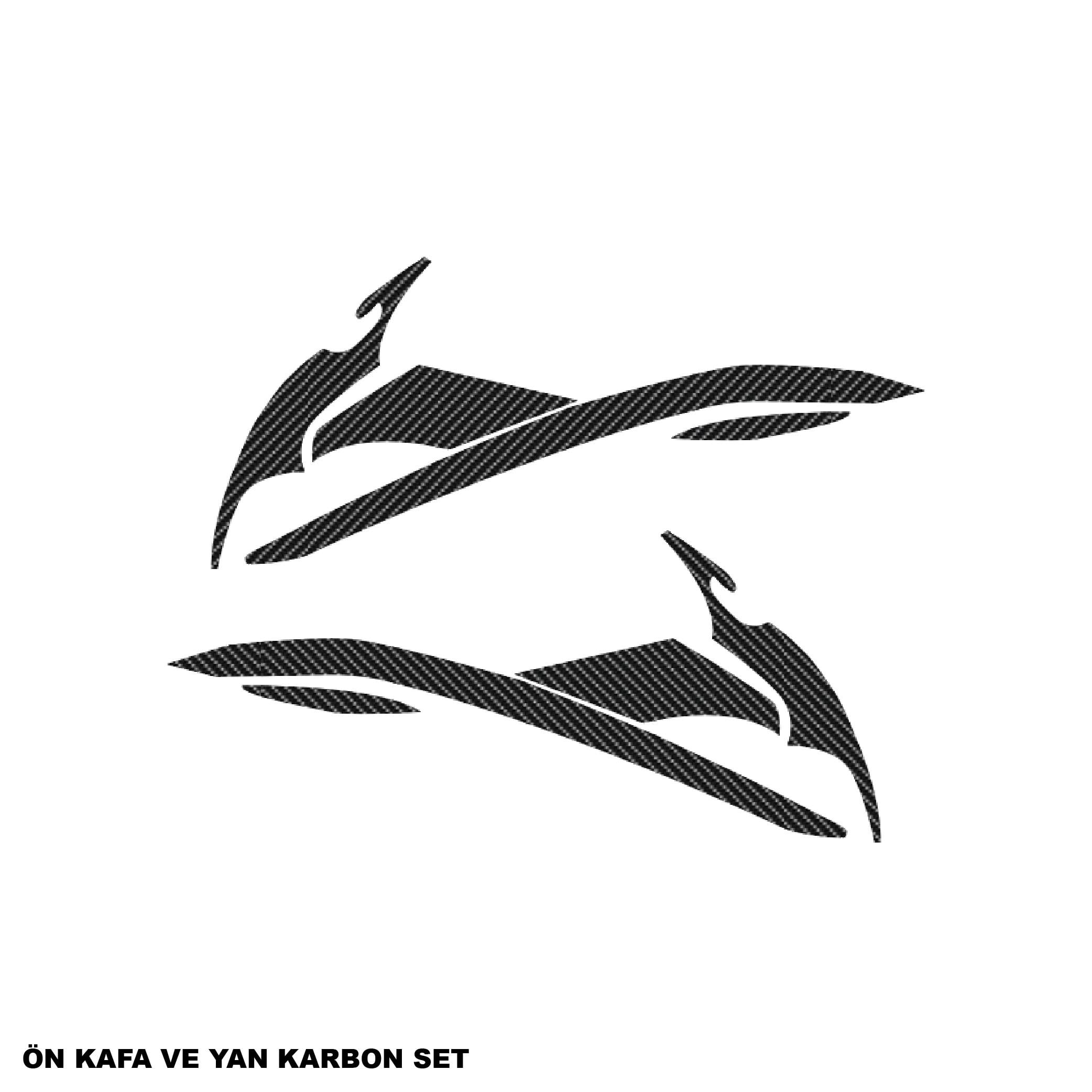 PULSAR RS 200BAJAJ RS200 KARBON STICKER SET ÖN KAFA VE YAN PARÇALI KAPLAMA ETİKET MODELİ