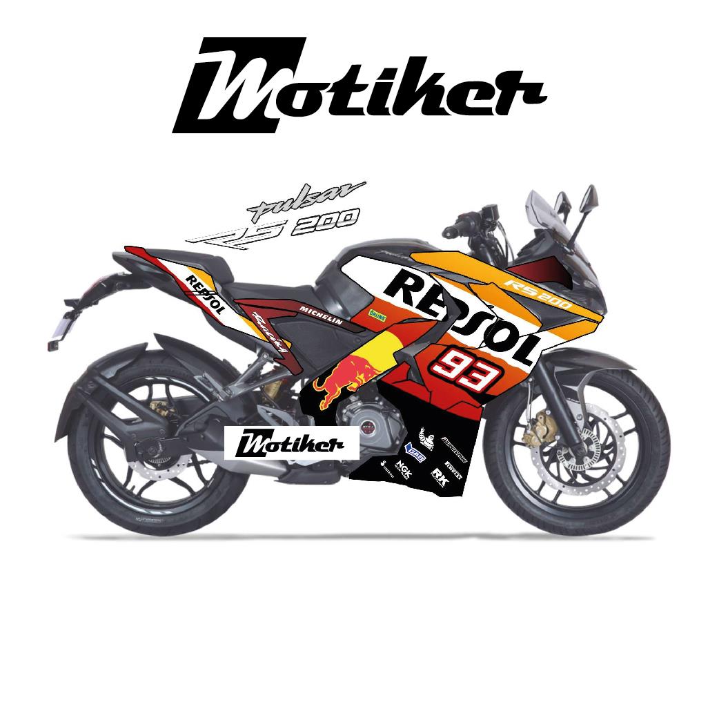 PULSAR RS 200Bajaj RS200 Repsol Sticker Etiket Parçalı Kaplama Modeli