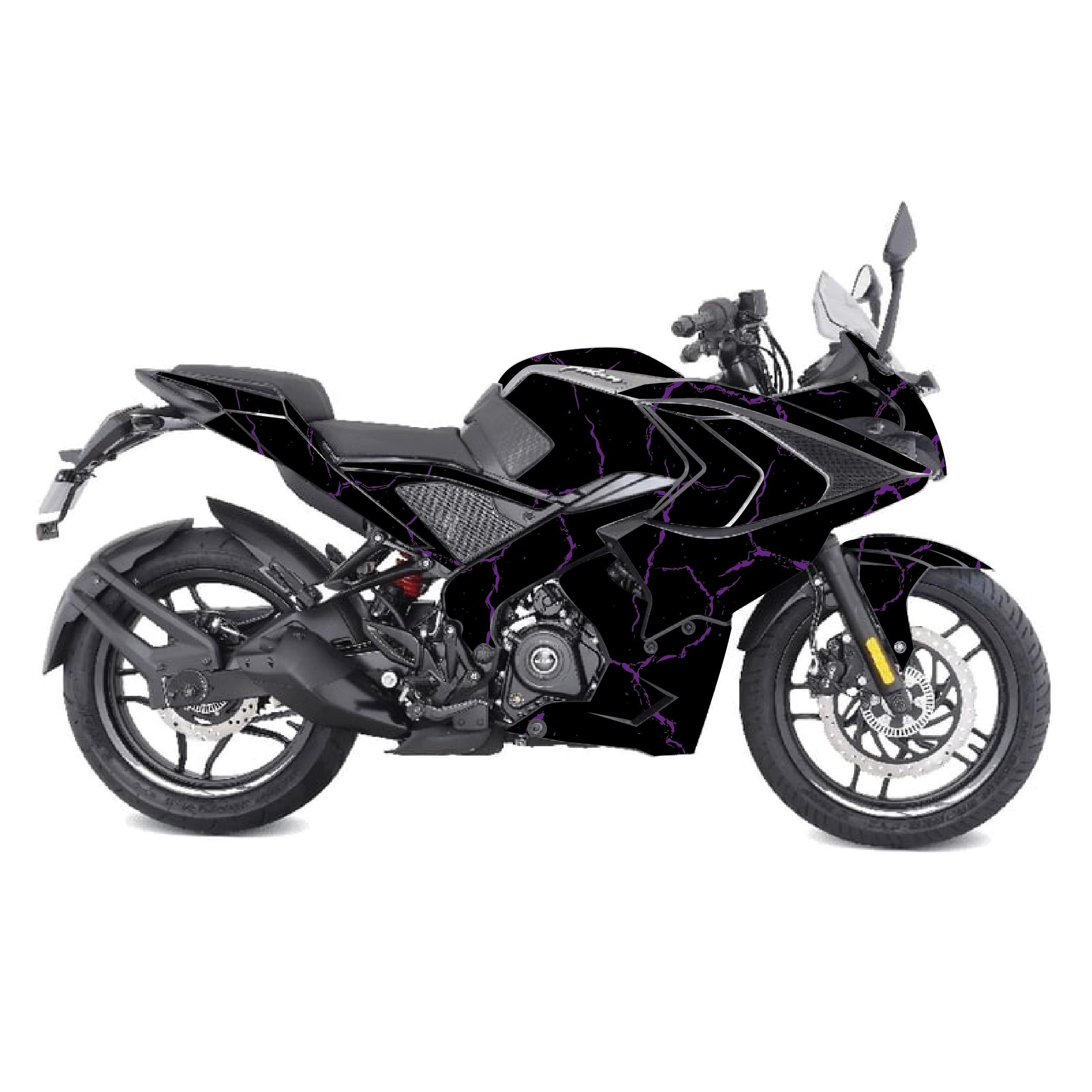 PULSAR RS 200BAJAJ RS200 Sticker Şimşek Desen Motosiklet Kaplama Tasarımı Mor