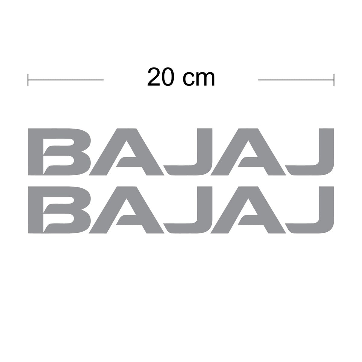 Bajaj Yazılı Renkli Sticker Etiket Modeli