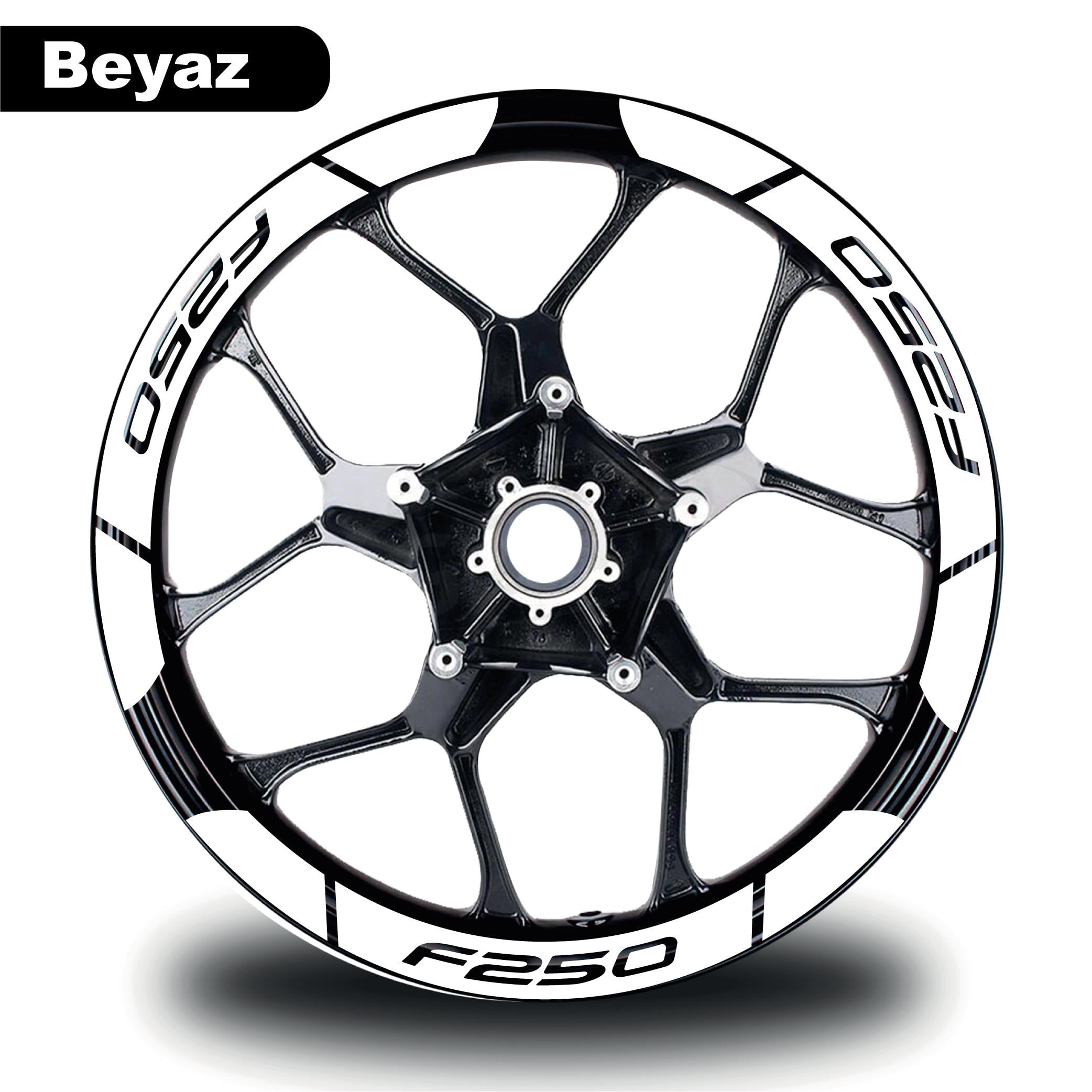 F250Beyaz Bajaj F250 Geniş Jant Sticker Etiket Modeli