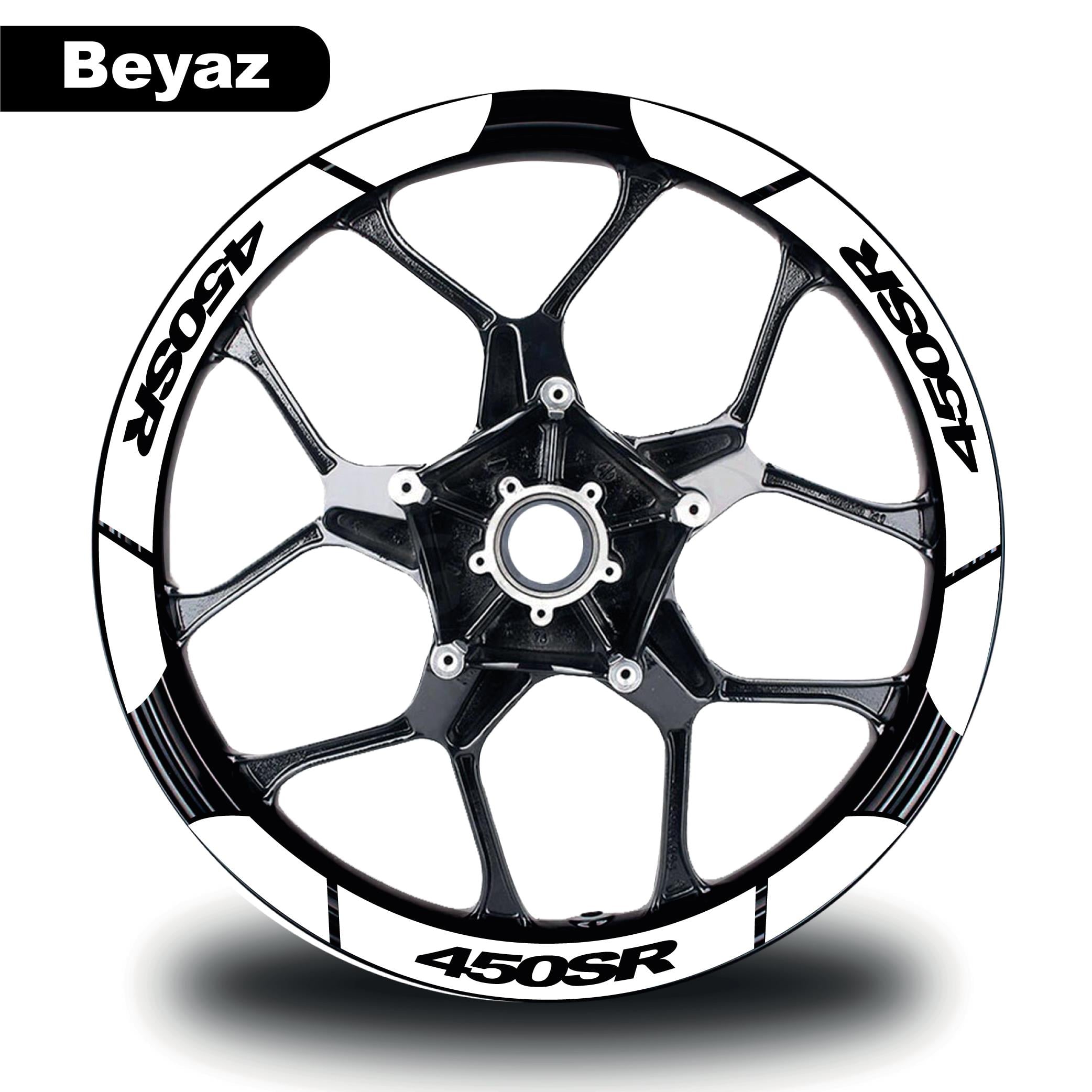 450SRBeyaz CF MOTO 450 SR Geniş Jant Sticker Etiket Modeli
