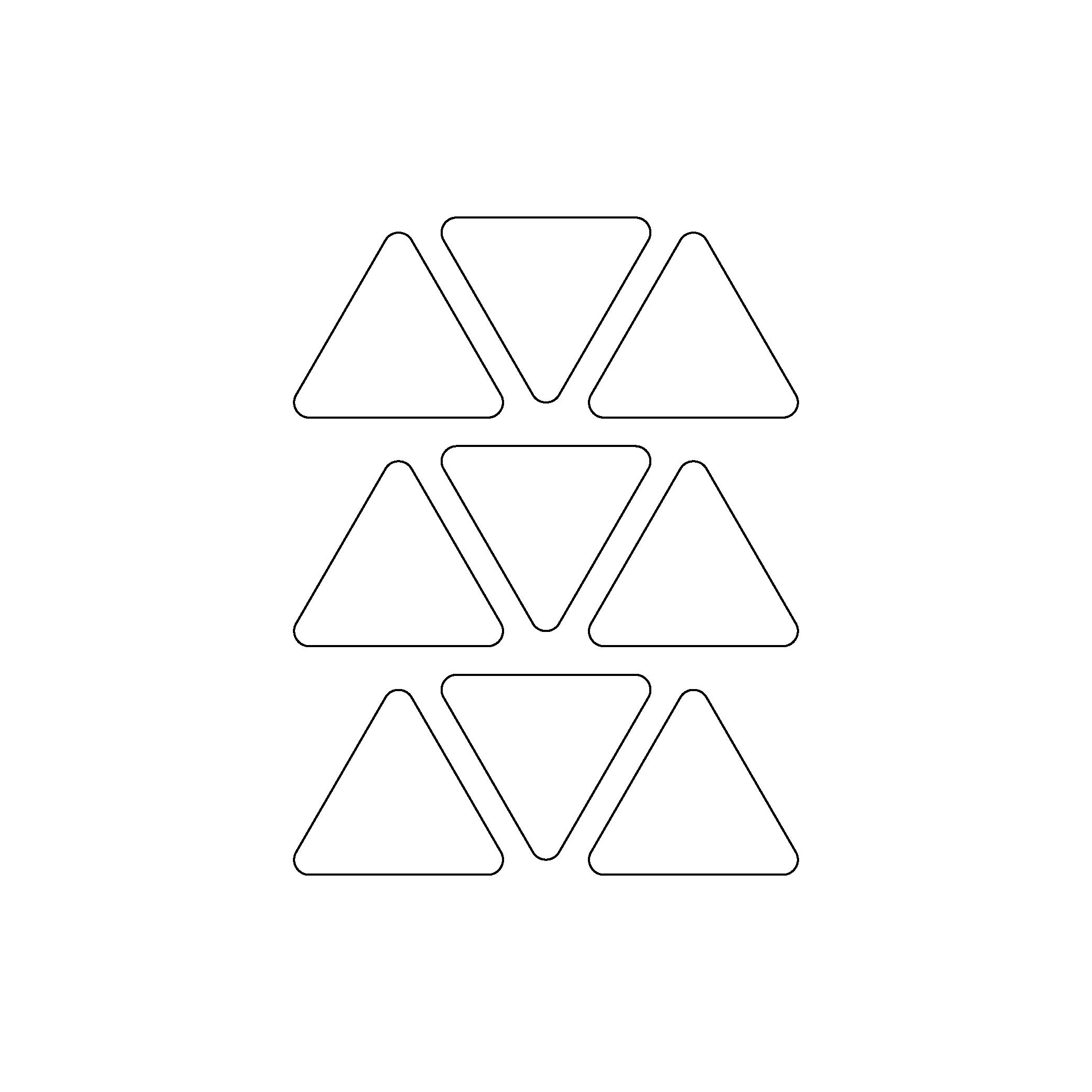 Reflective StickerBeyaz Reflective (Reflektif) 9'lu Üçgen Sticker Paketi Otomobil Motosiklet Reflektif Parlayan Sticker Etiket Modeli