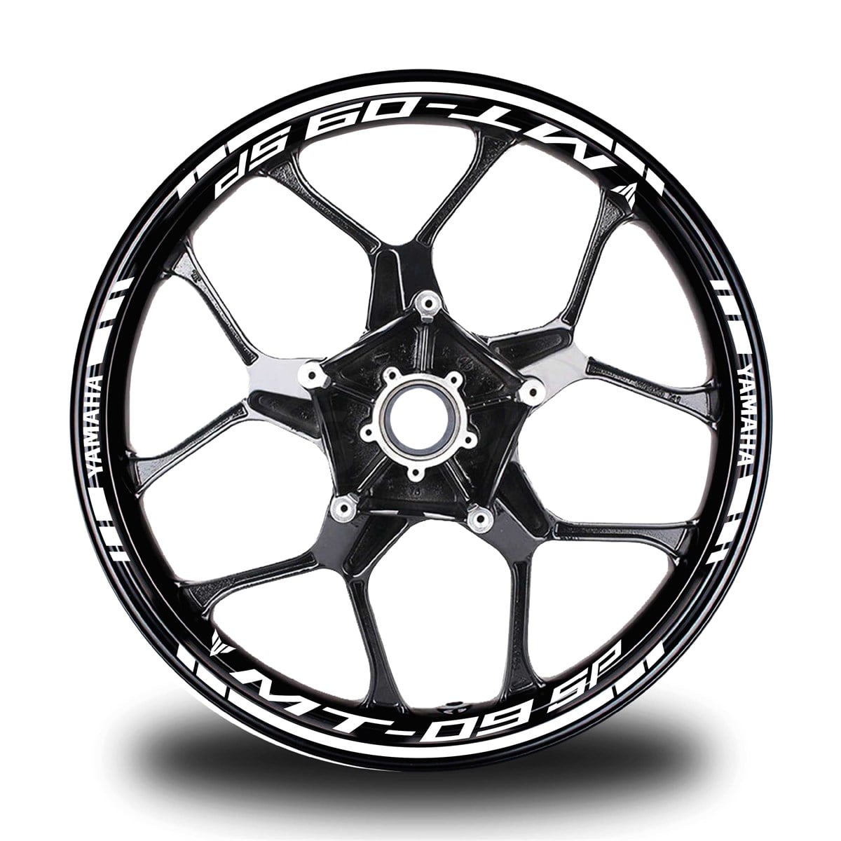 Beyaz Yamaha MT 09 SP Takım Jant Sticker Etiket 