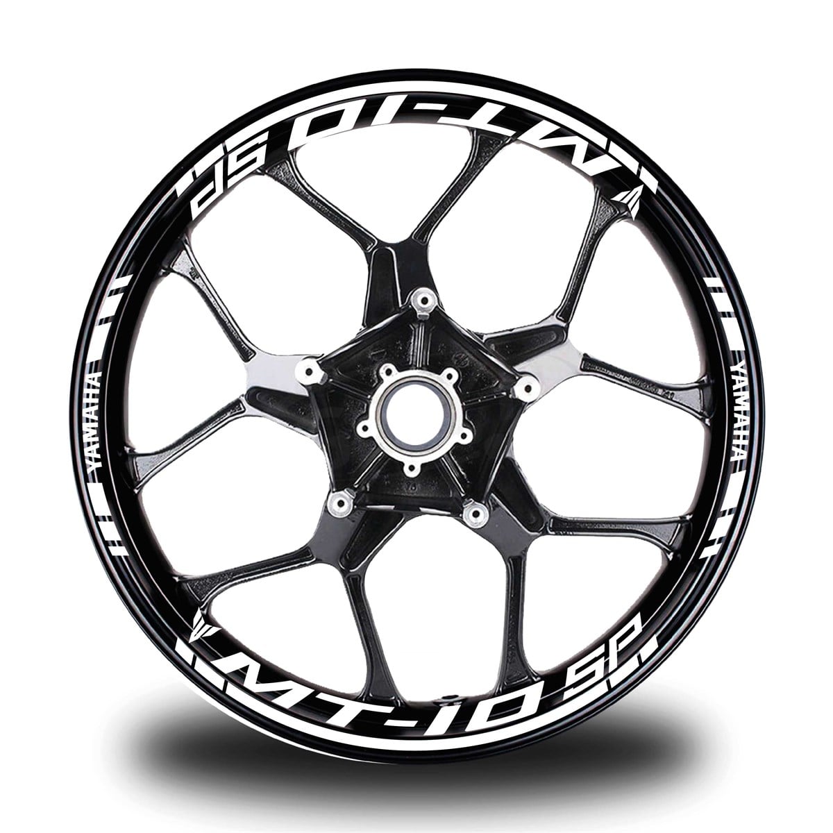Beyaz Yamaha MT 10 SP Takım Jant Sticker Etiket 