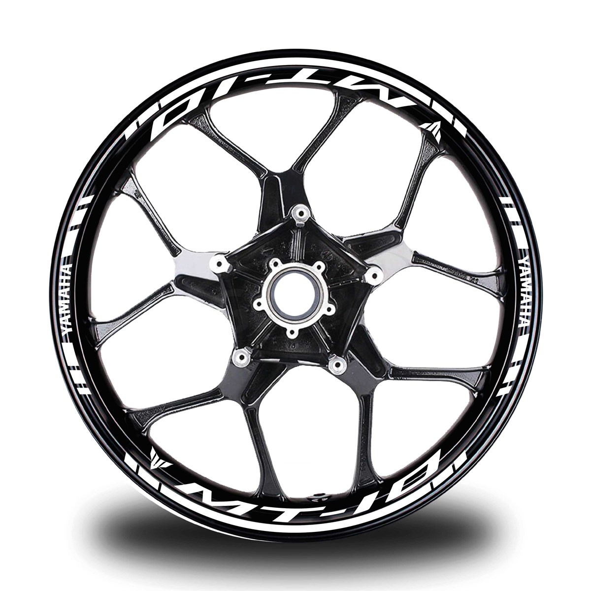 Beyaz Yamaha MT 10 Takım Jant Sticker Etiket 