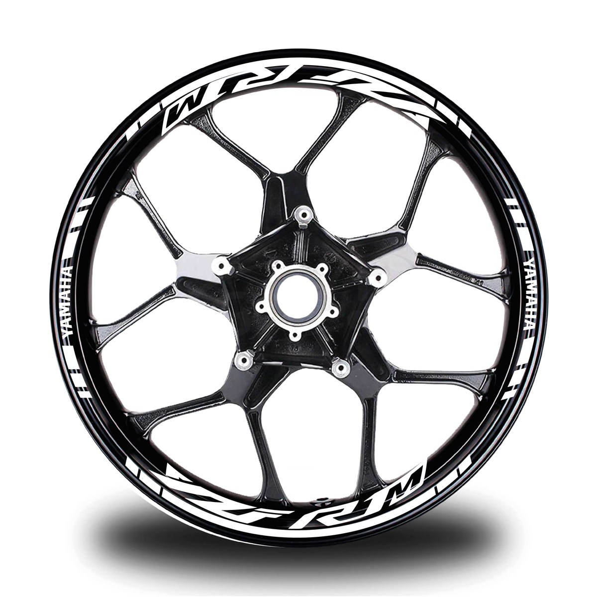 Beyaz Yamaha R1M Takım Jant Sticker Etiket 