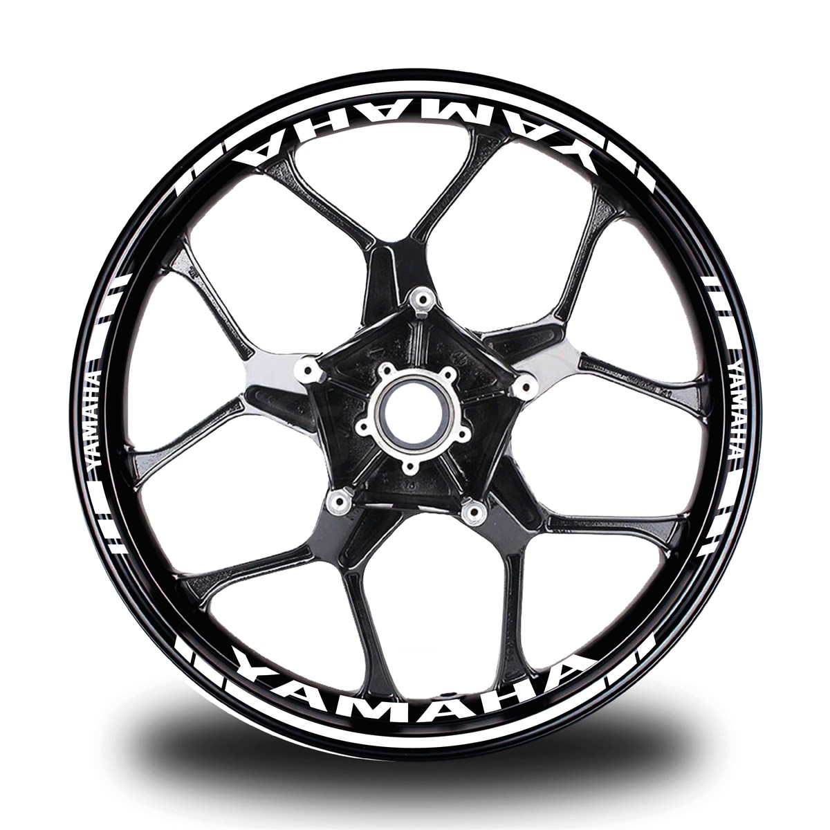 Beyaz Yamaha Takım Jant Sticker Etiket