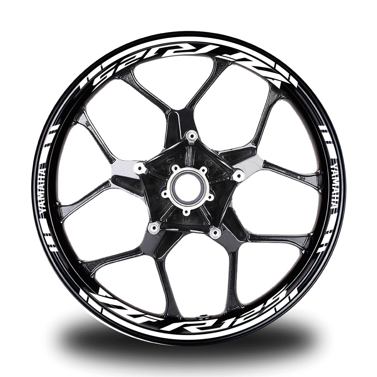 Beyaz Yamaha YZF R125 Takım Jant Sticker Etiket 