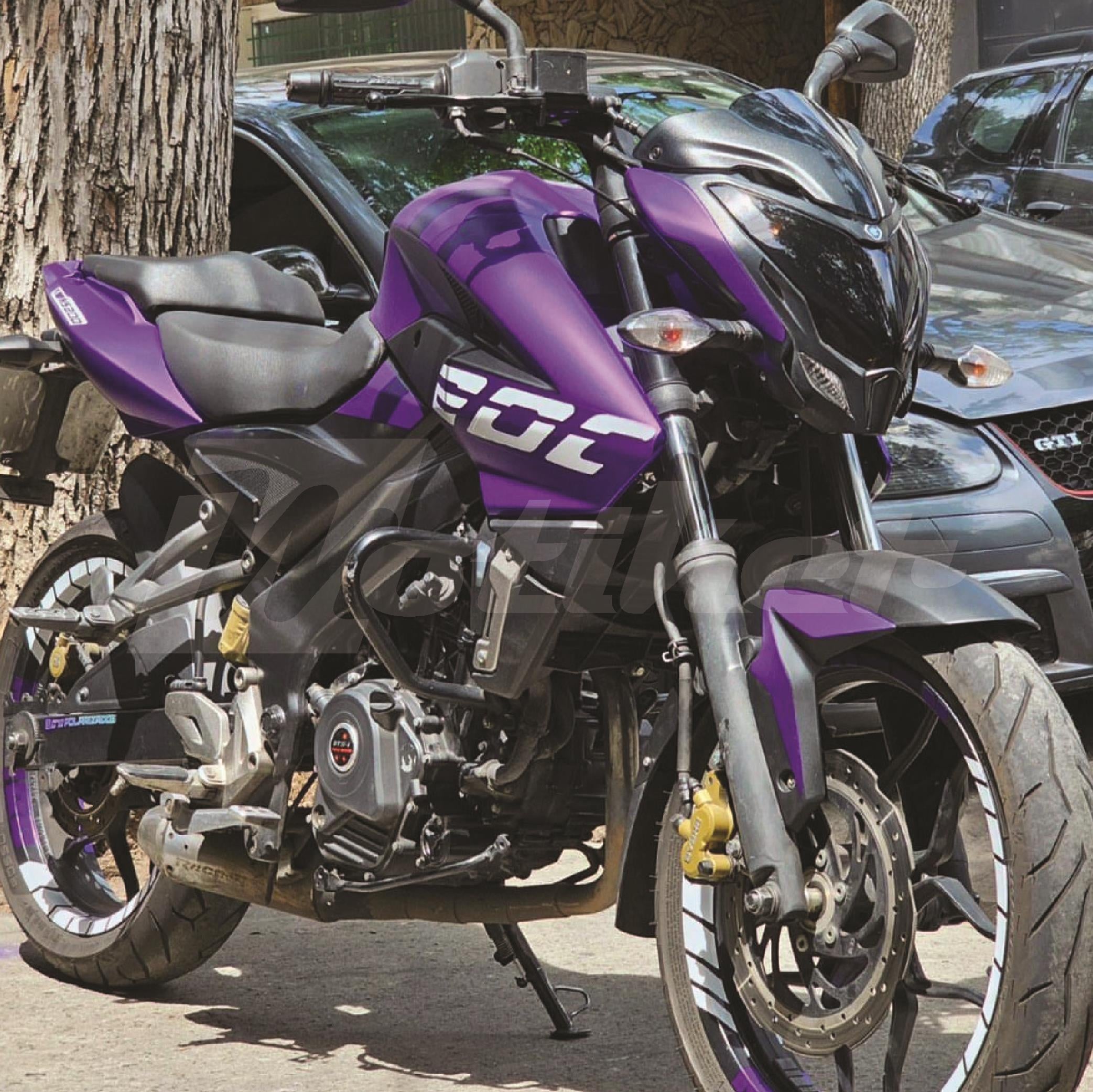 Ns 200 Ful Kaplama Mor  Üzeri Beyaz  Desen Stıcker