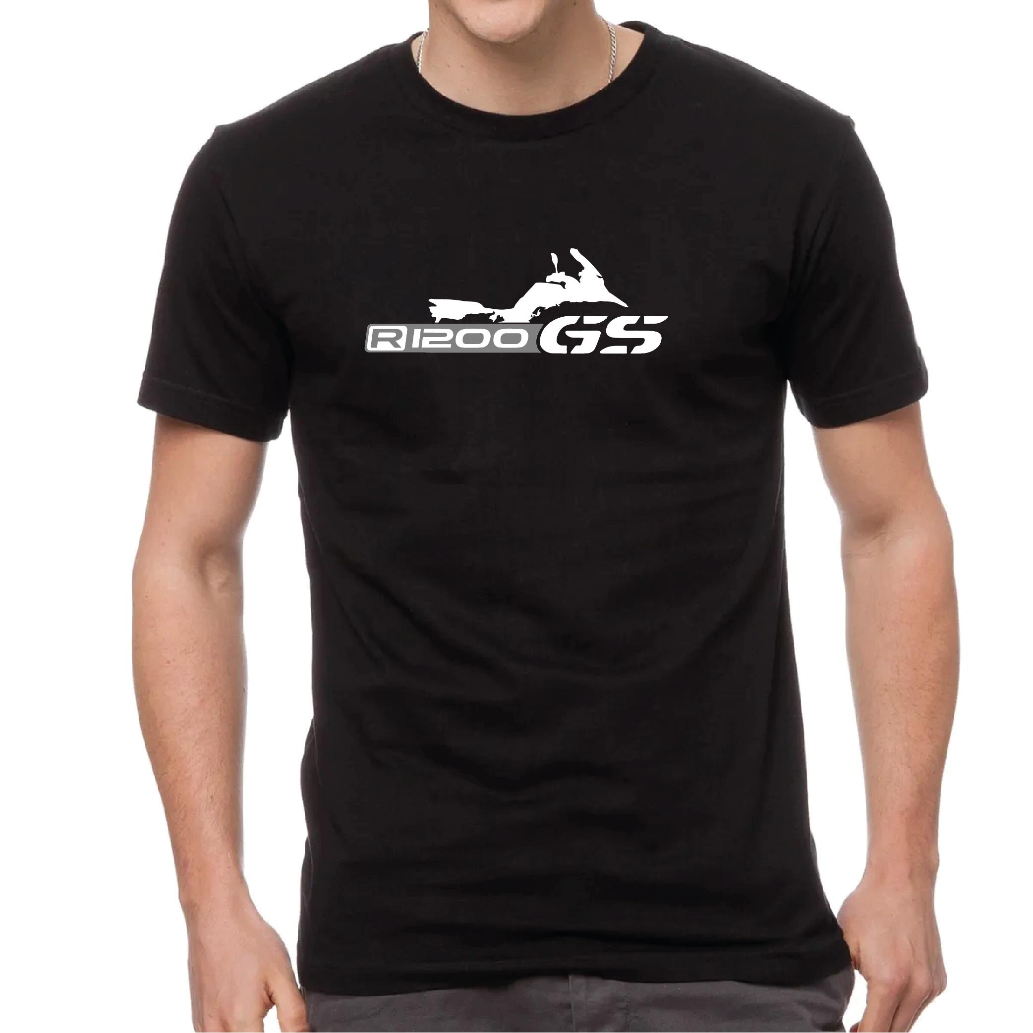 T-ShirtBMW R1200GS Tasarımlı Motorcu Tişörtü Gri Beyaz