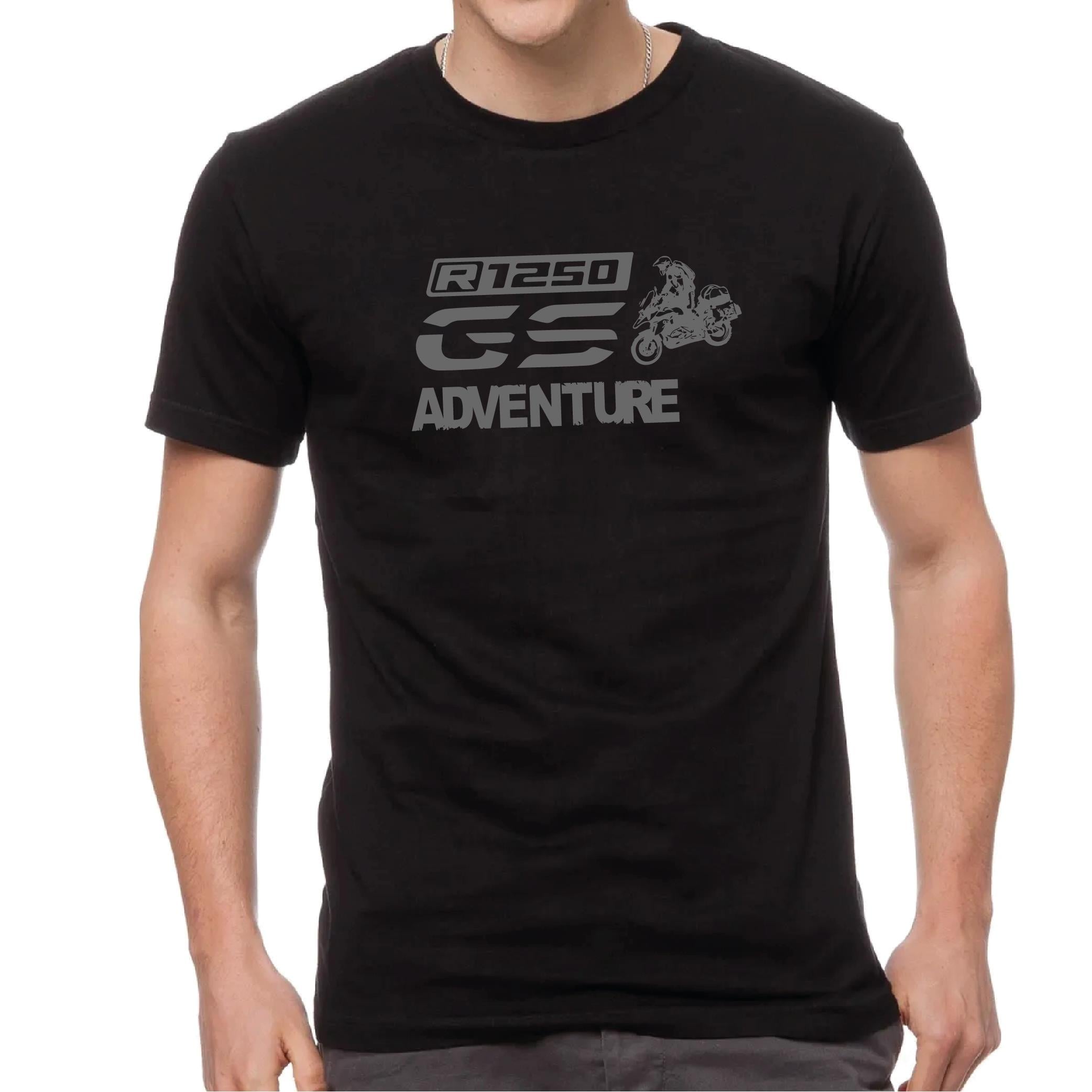 T-ShirtBMW R1250GS Tasarımlı Motorcu Tişörtü Gri