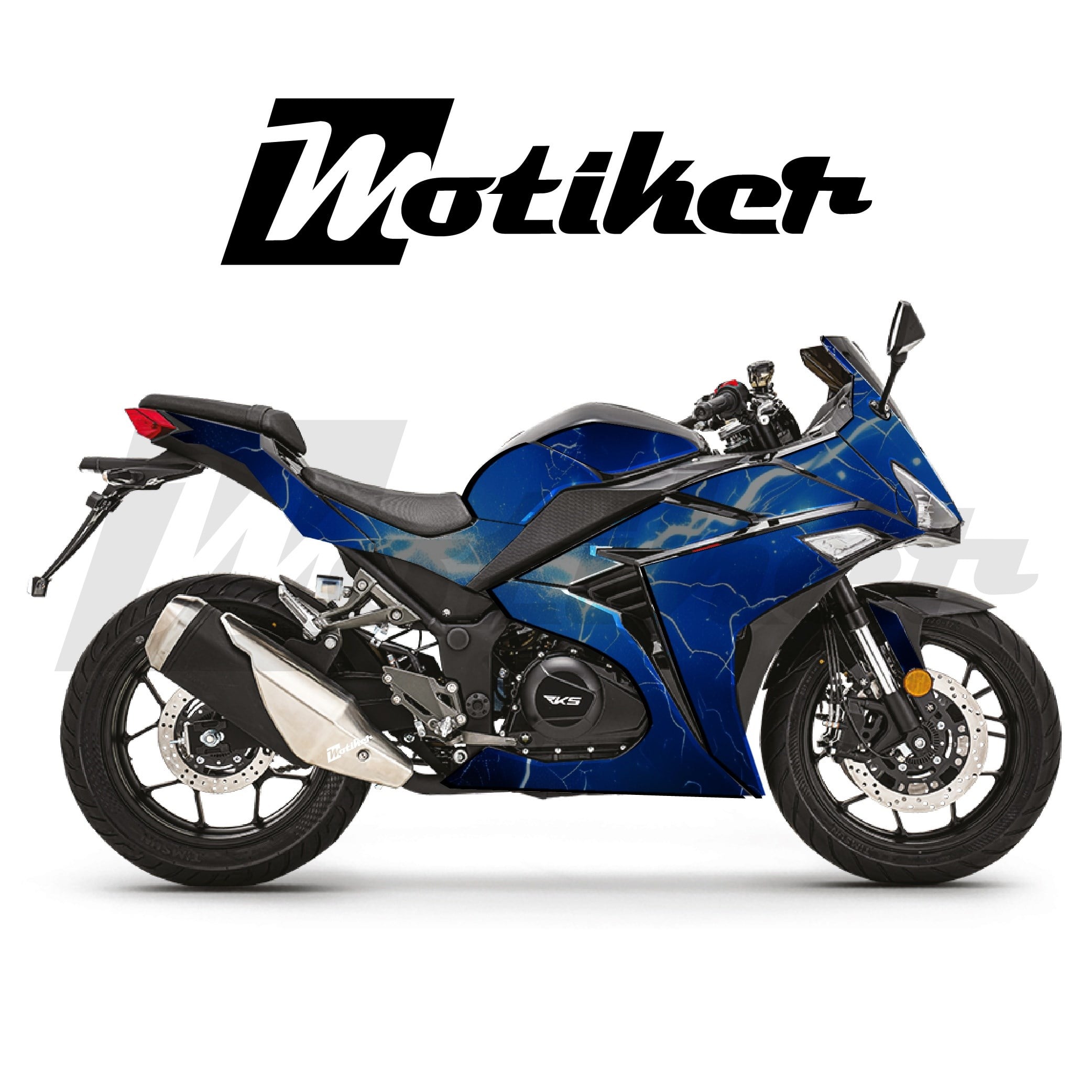 RKS R250 Parçalı Kaplama Sticker Etiket Modeli Yıldırım Desen 2 (MTK9363)