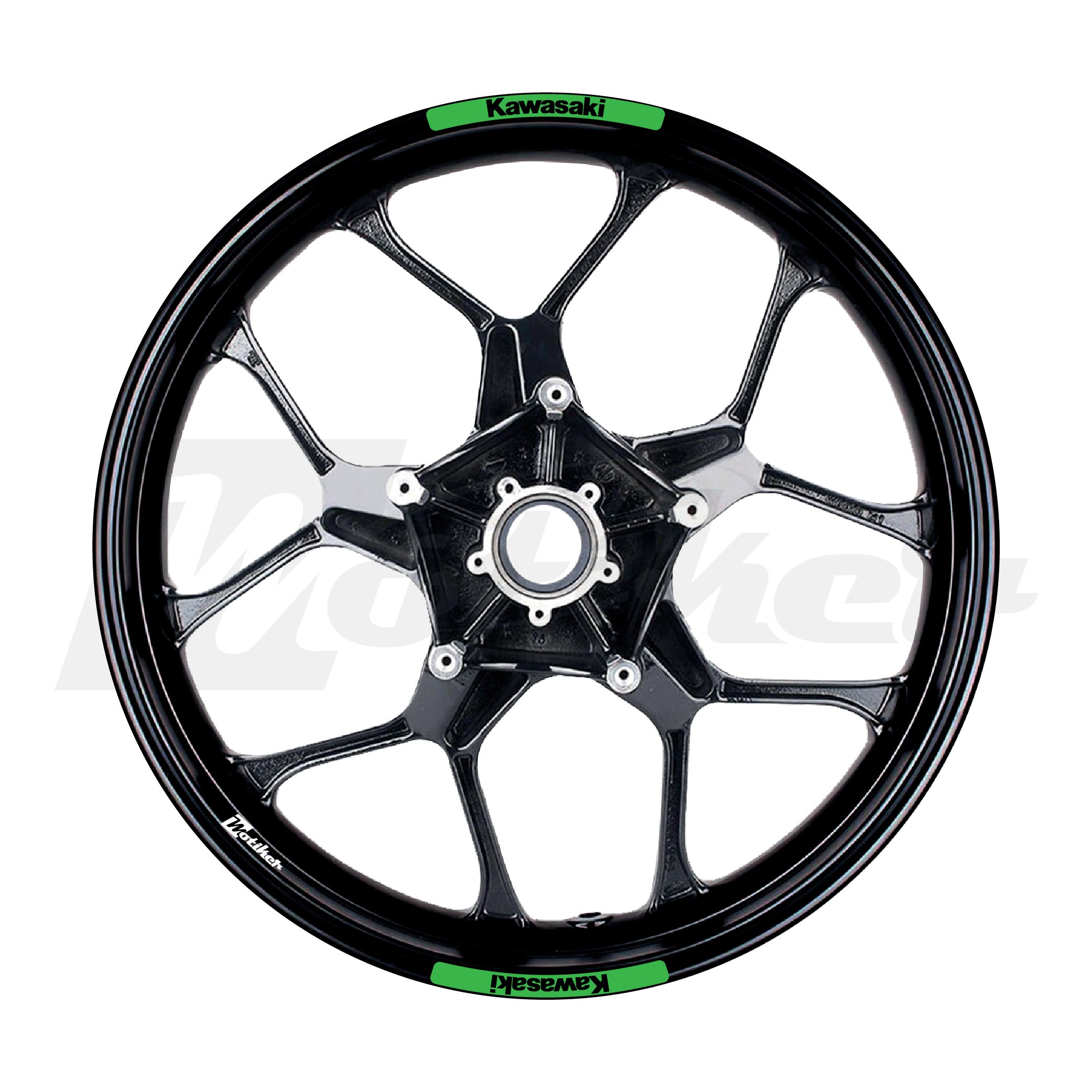 Kawasaki Her Modele Uygun Jant Şeridi Mini Tasarım Sticker etiket Modeli