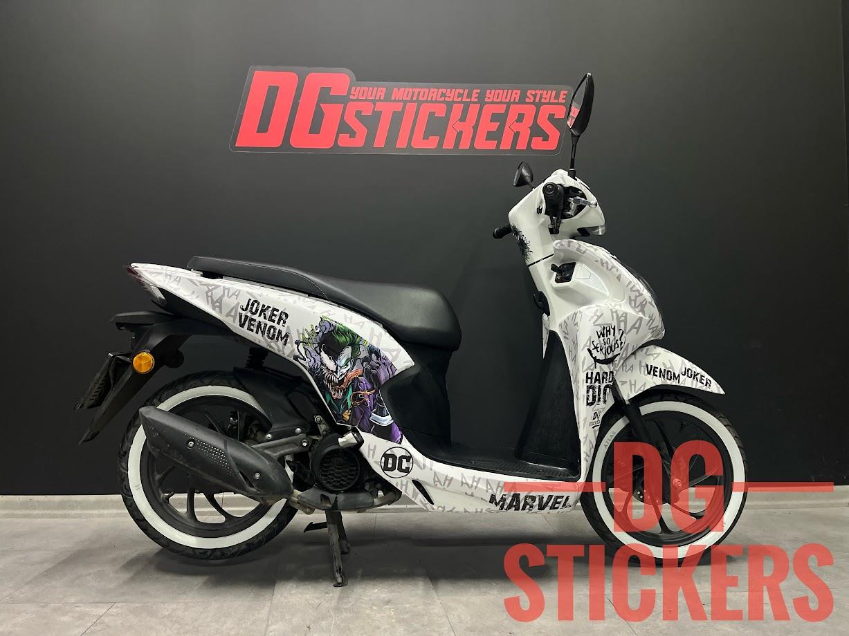 Honda Dio Joker Venom Sticker Etiket Modeli