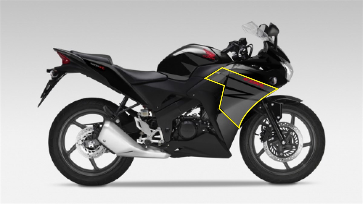 Cbr125R 2013 Siyah Sağ Grenaj Sticker
