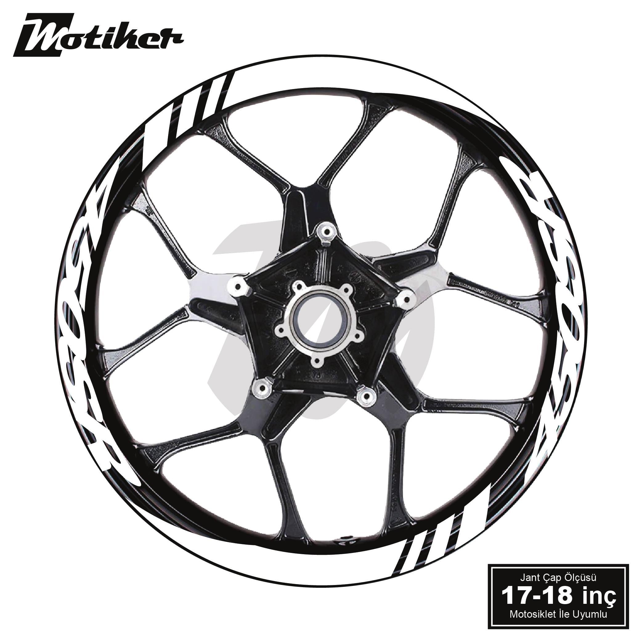 CFMOTO 450SR Geniş Jant Sticker Modeli 16lı Kırmızı Beyaz