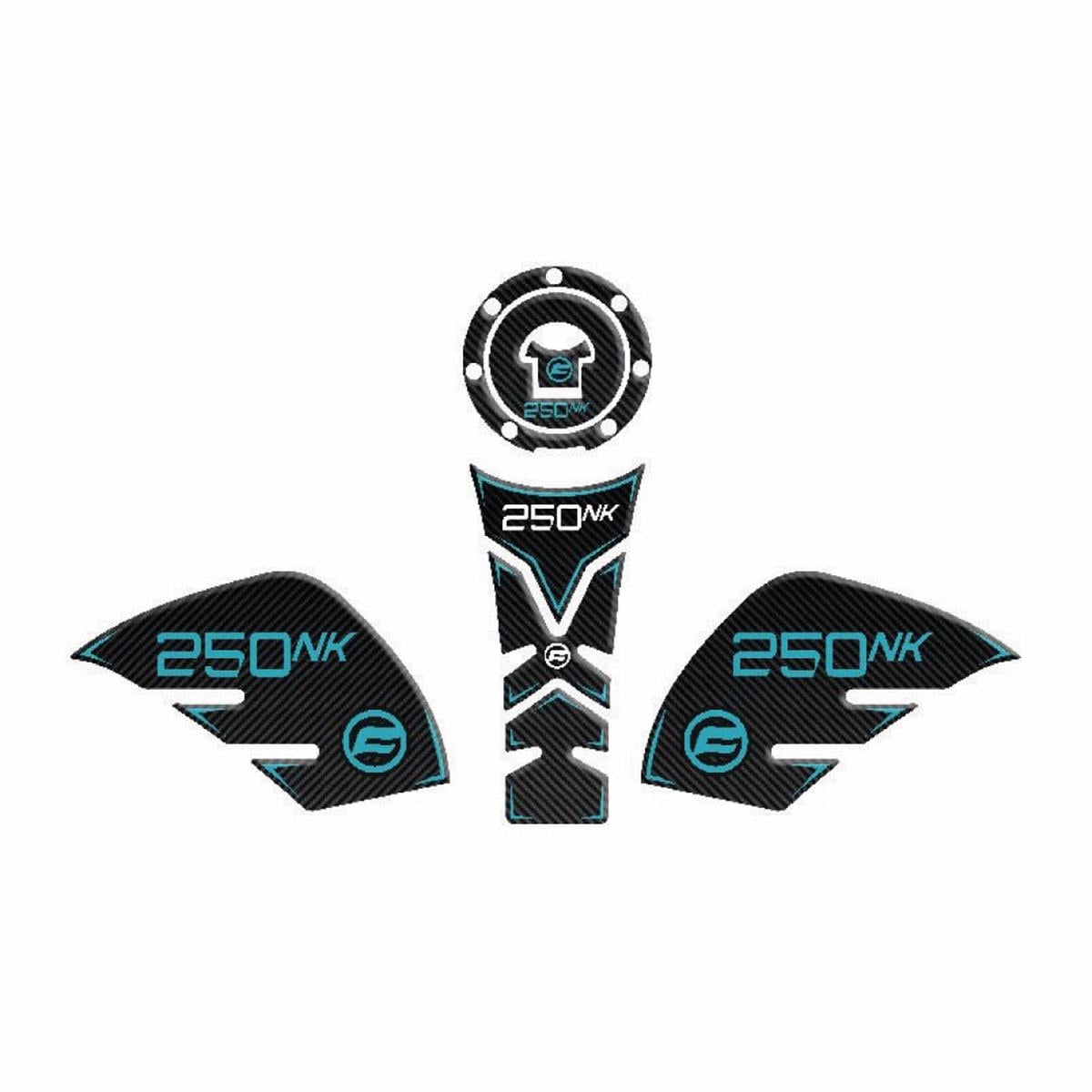 CF MOTO 250 NK 2018 - 2023 UYUMLU Tank Pad SET Mavi