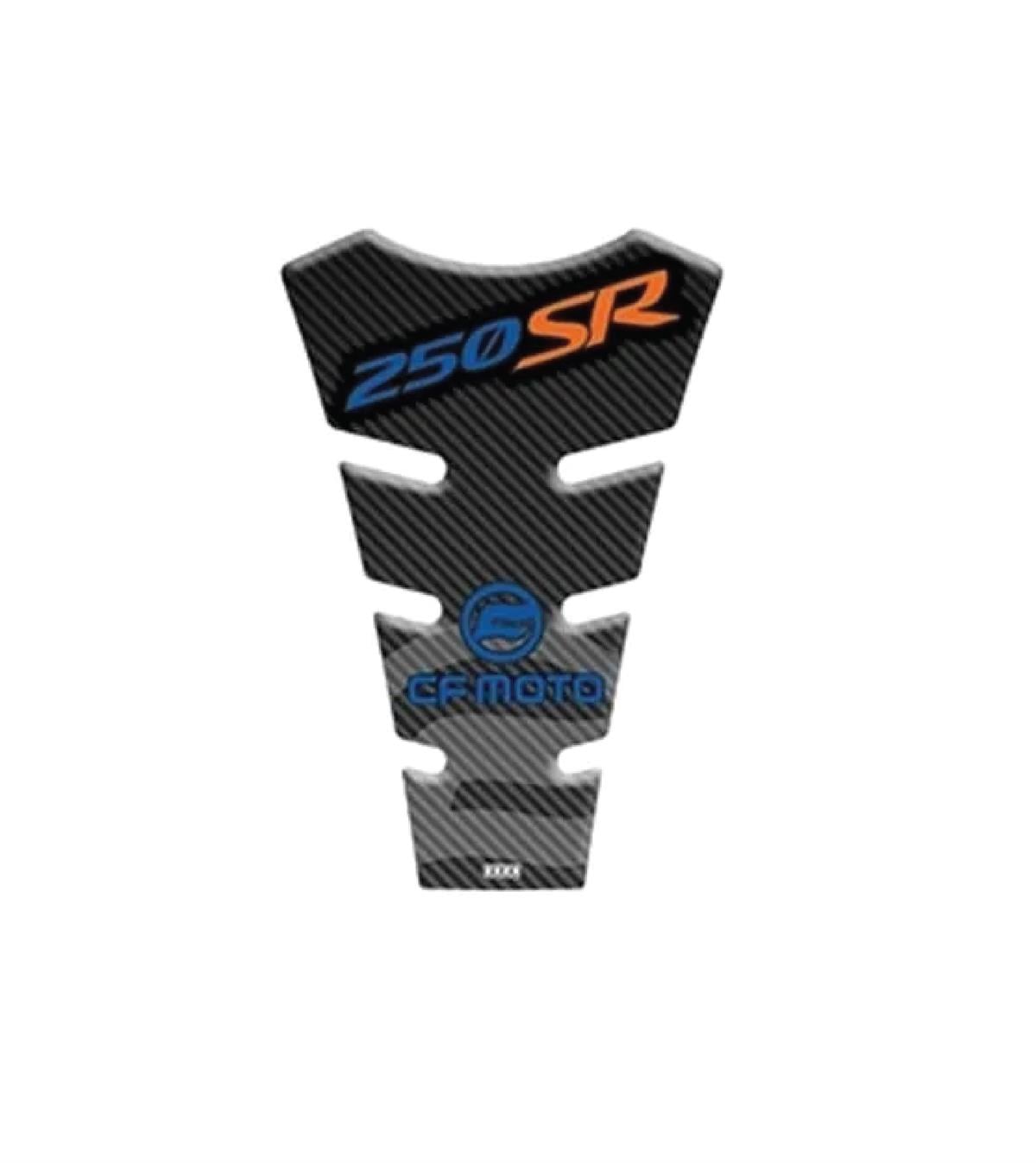 CF MOTO 250 SR Karbon Turuncu Mavi  Tank Pad Damla Sticker Modeli Takım 009