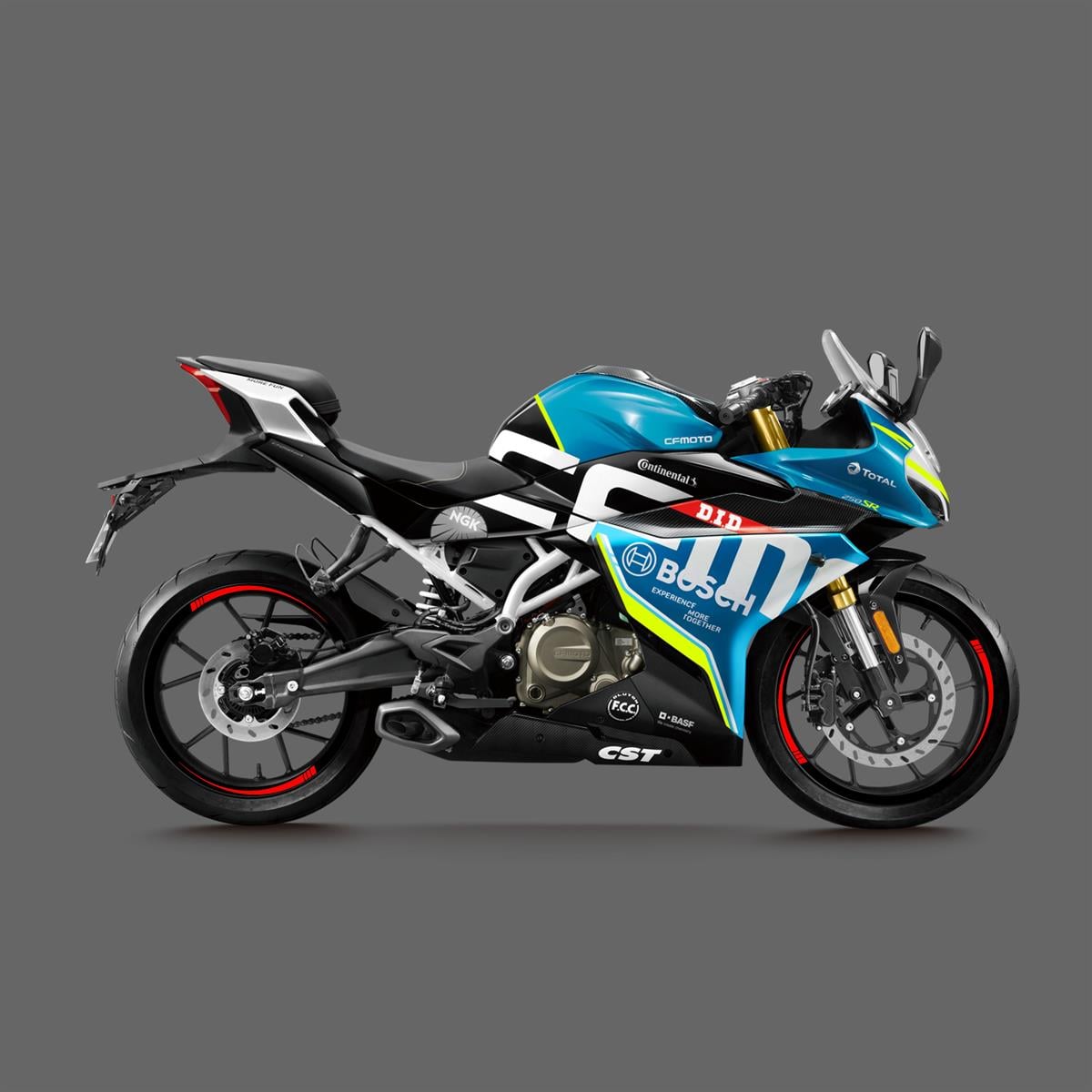 CF Moto 250 SR Motosiklet Jant Dışı Üçgen Tasarım Sticker Etiket Modeli