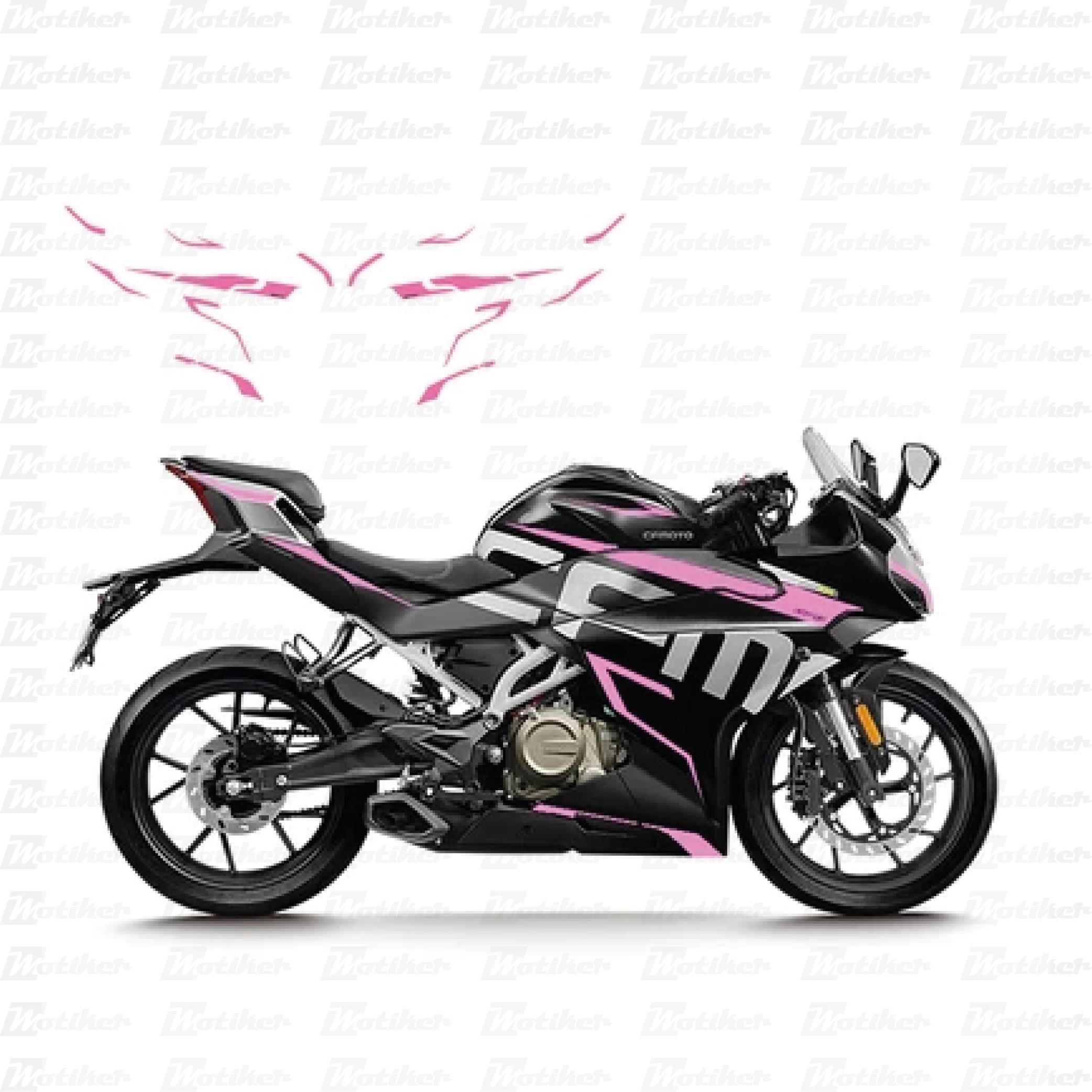 250SRCF MOTO 250 SR Sticker Set Modeli Pembe