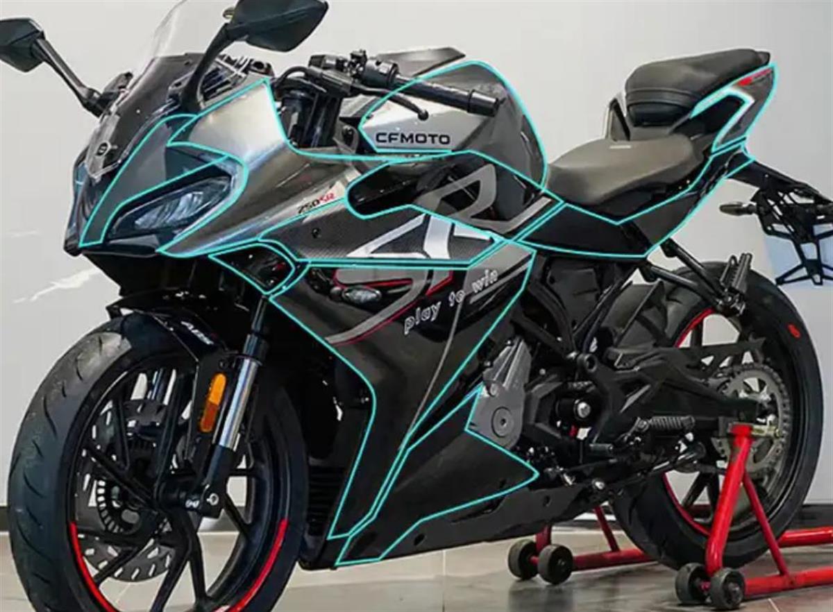 CF Moto 250Sr Şeffaf Kaplama  Sticker Etiket Model