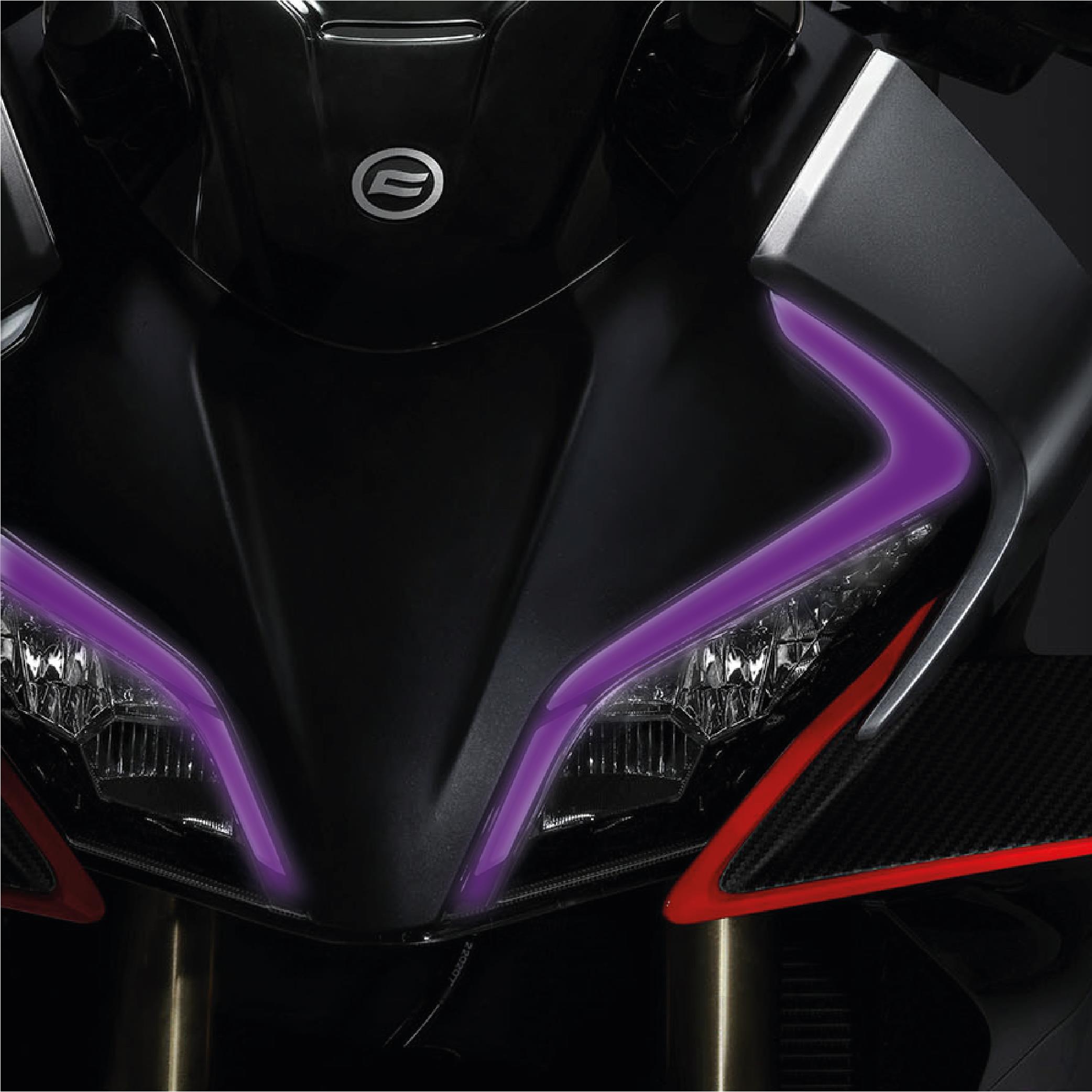 450SRCF Moto 450SR Mor Far Led Sticker Etiket Modeli