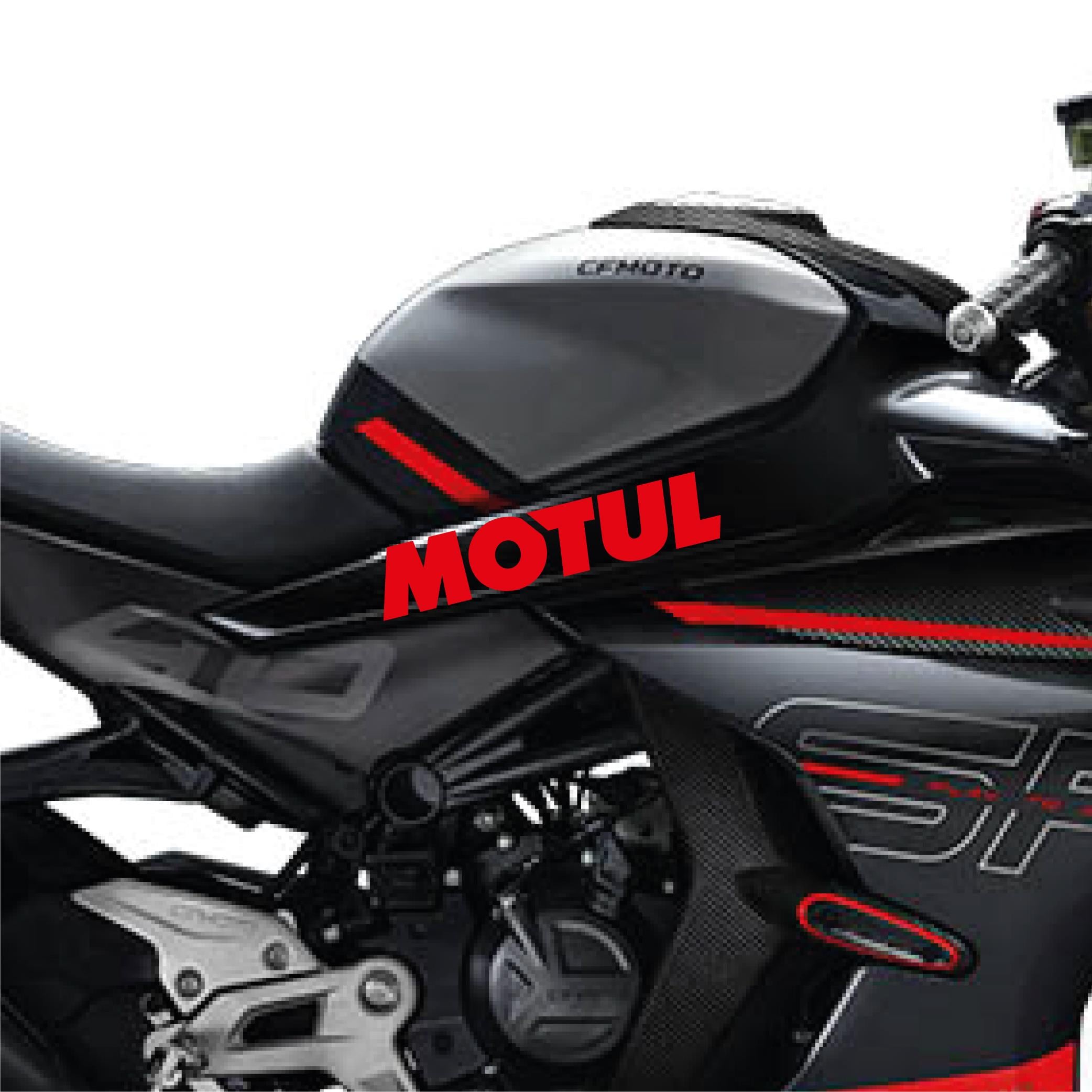450SRCF MOTO 450SR Motul Orta Şase Tasarım Motosiklet Sticker Etiket Modeli Kırmızı