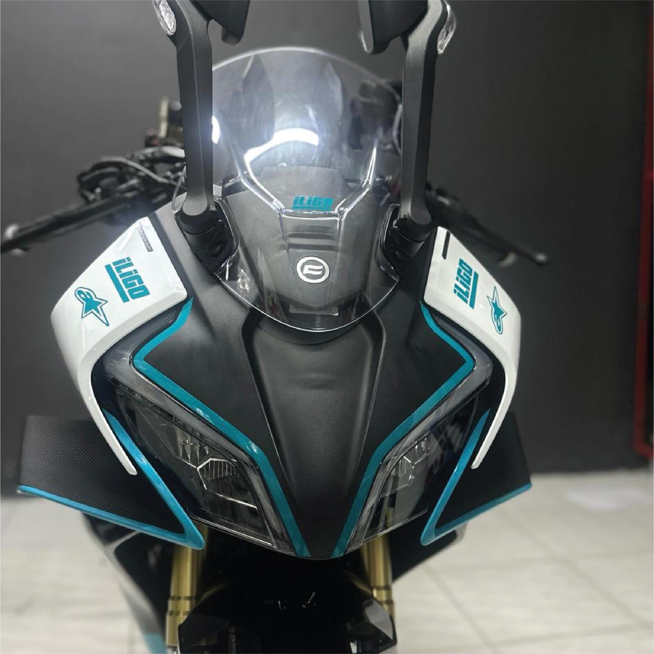 450SRCF Moto 450SR Ön Kafa Turkuaz Sticker Etiket Modeli