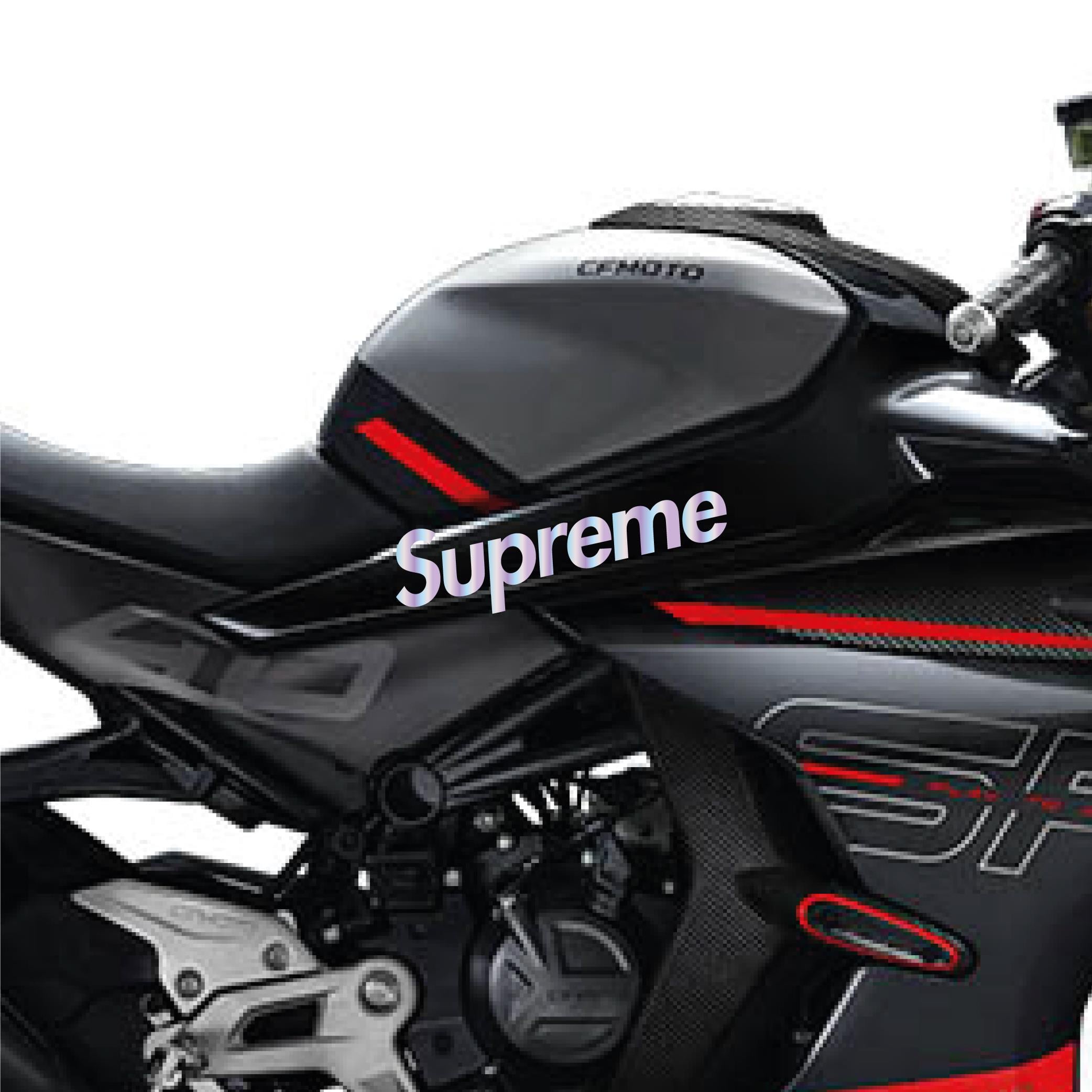 450SRCF MOTO 450SR Supreme Orta Şase Tasarım Motosiklet Sticker Etiket Modeli Hologram