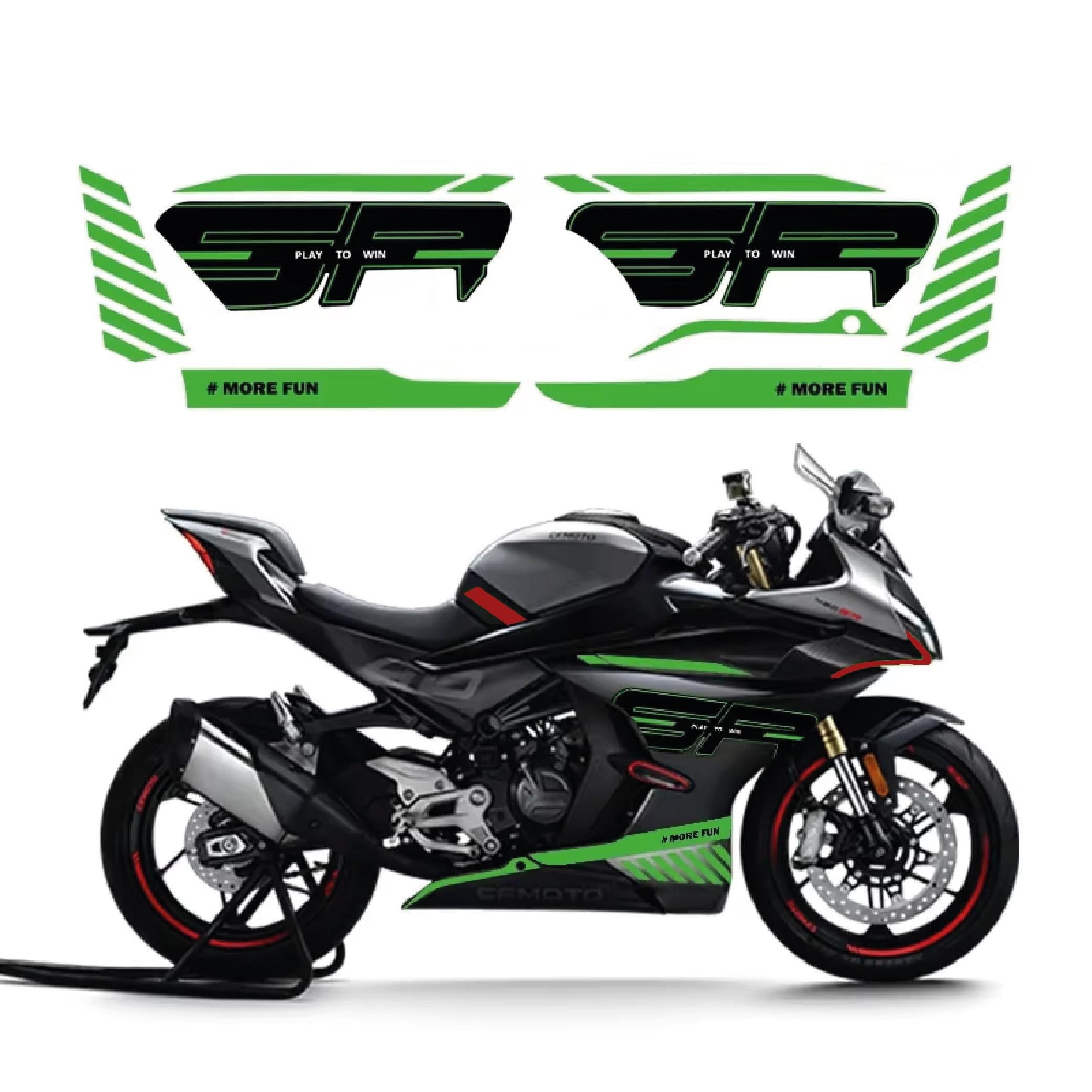 450SRCF MOTO 450SR Yeşil Orijinal Takım Sticker