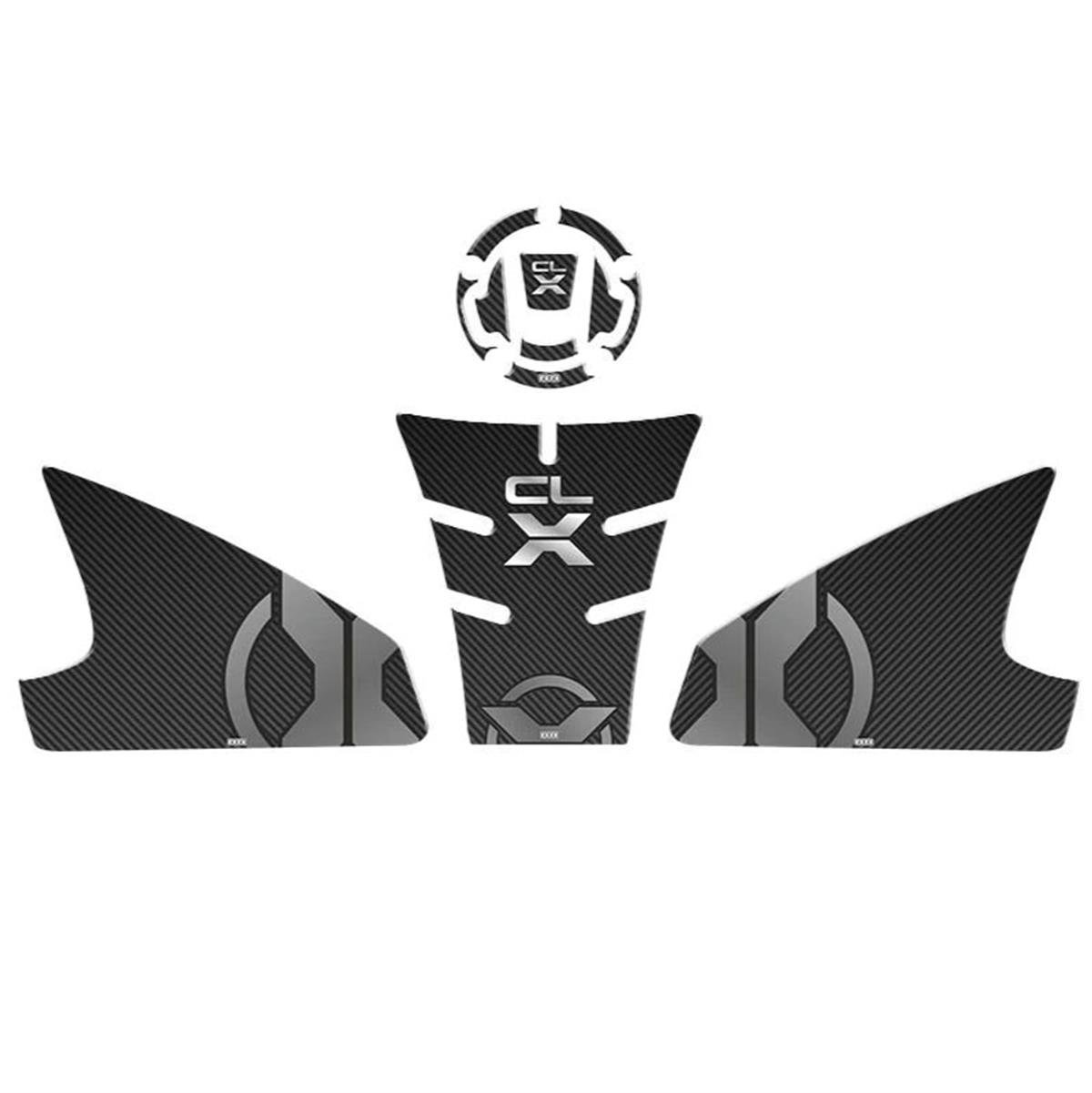 CF MOTO CLX 250 Siyah-Gri Tank Pad Sticker Etiket Model
