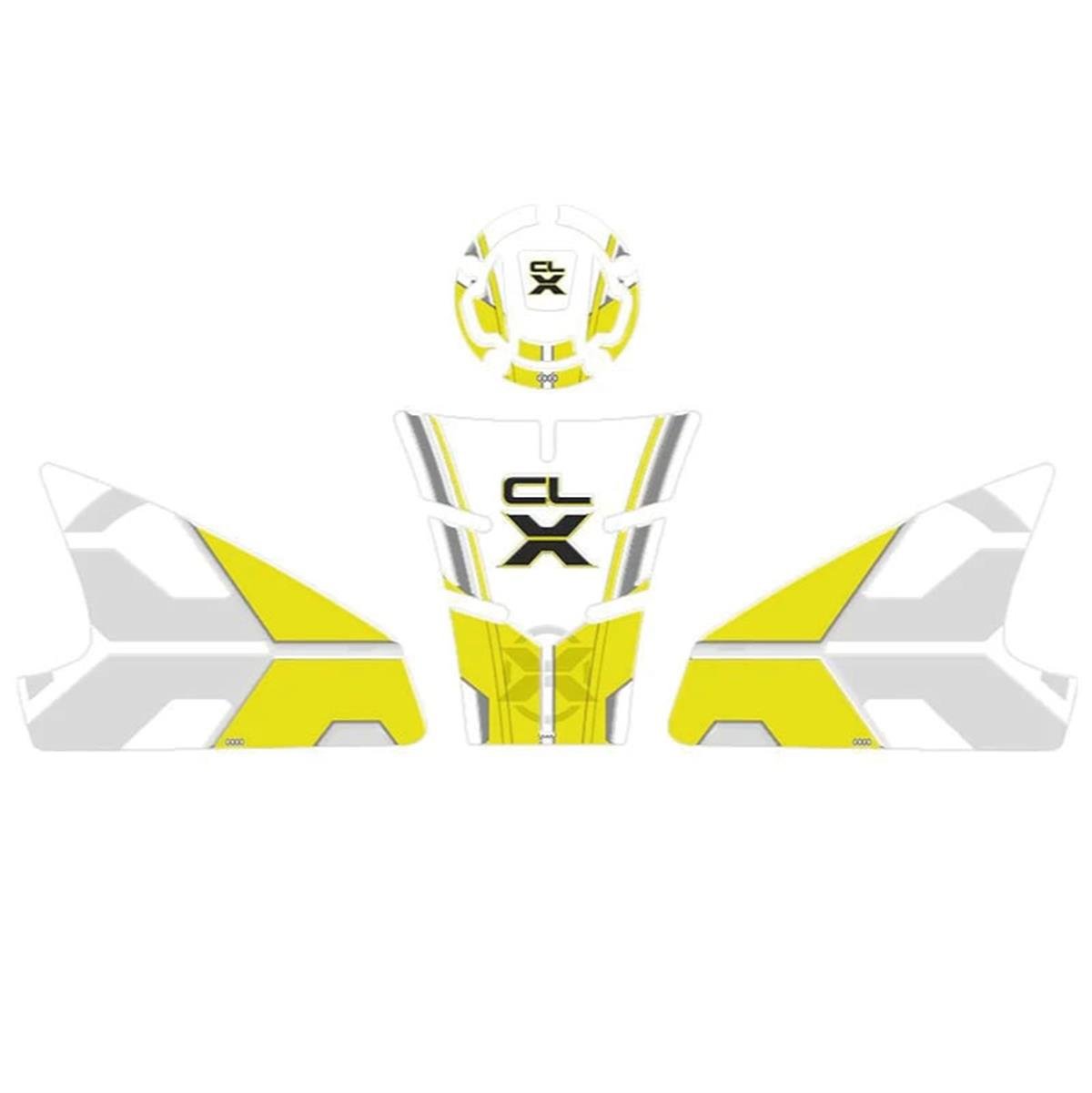 CF MOTO CLX 250 Uyumlu Sarı-Beyaz Tank Pad Sticker Etiket Model
