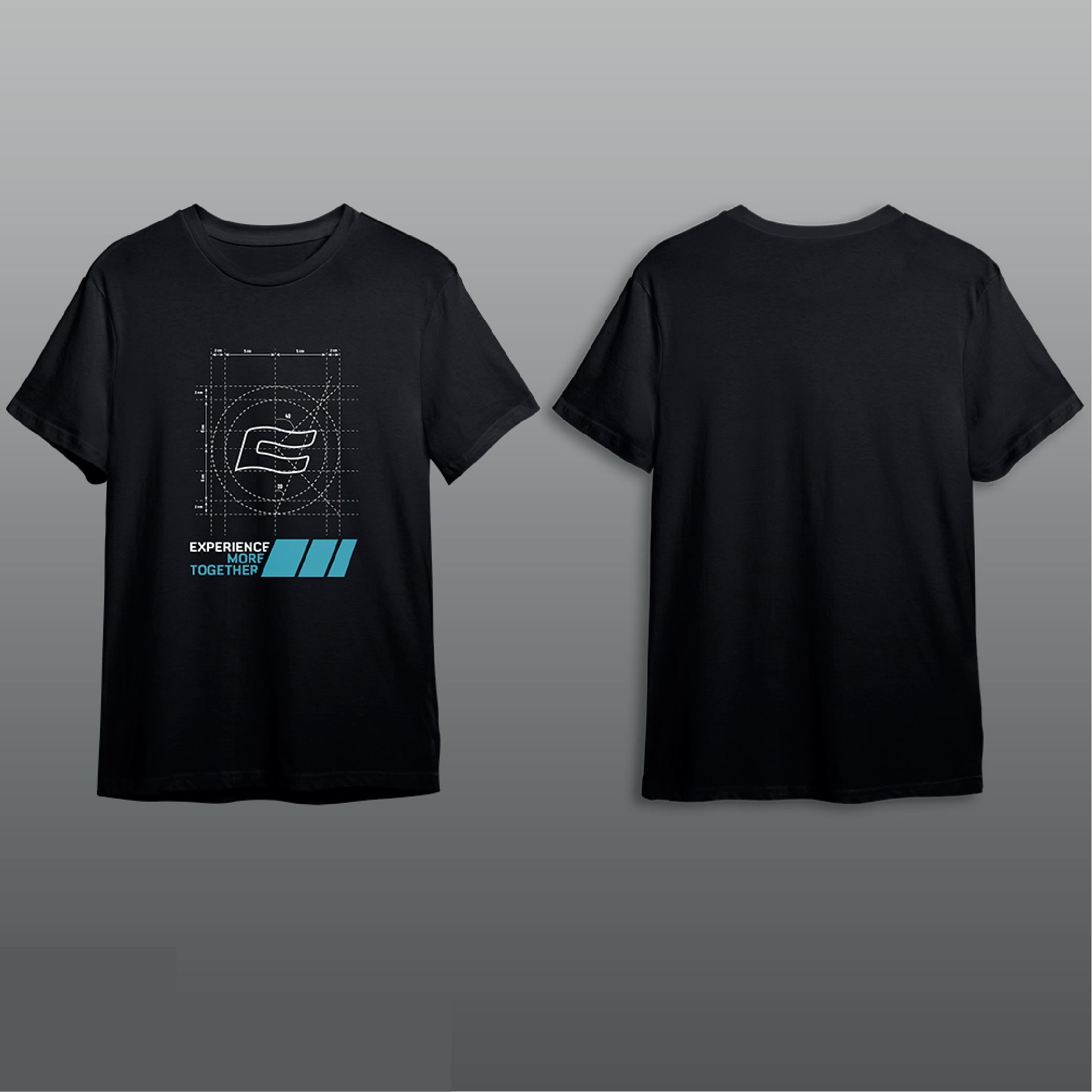 T-ShirtCF Moto Experience Baskılı Tshirt Modeli Siyah