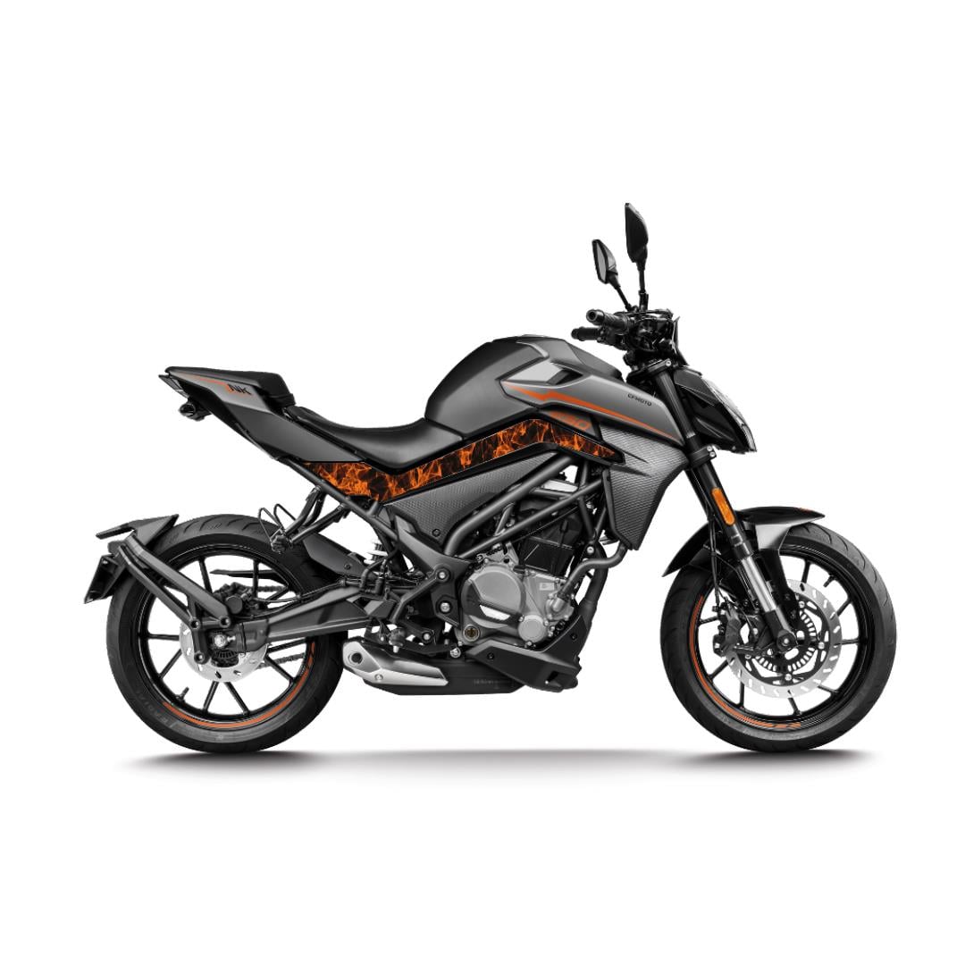 250 NKCF MOTO NK 250 Duman Orta Sticker Etiket Modeli Turuncu