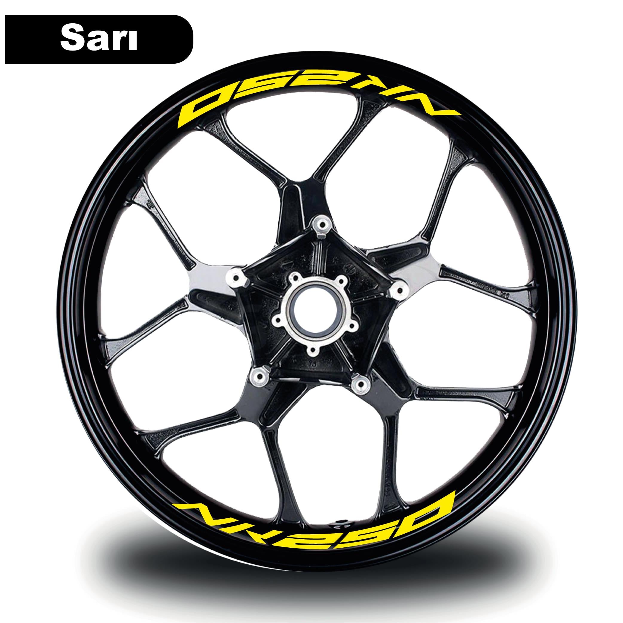 250 NKCF MOTO NK 250 Jant İçi 8 adet Sticker Sarı