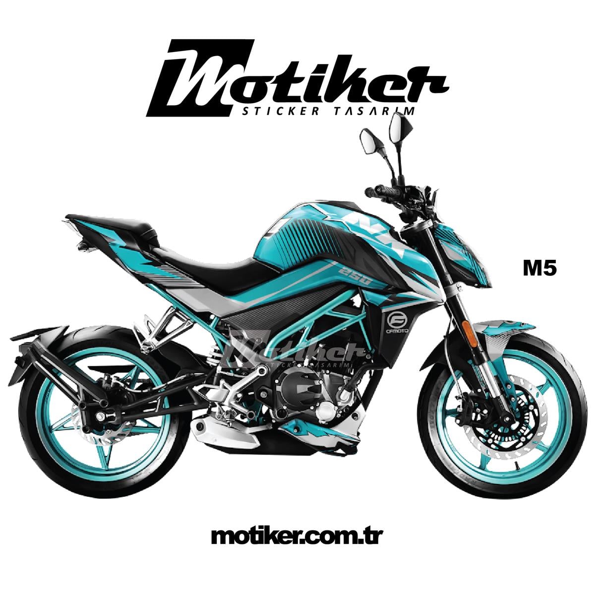 CF MOTO NK 250 - Liquid Desen Parça Takım Sticker Modeli