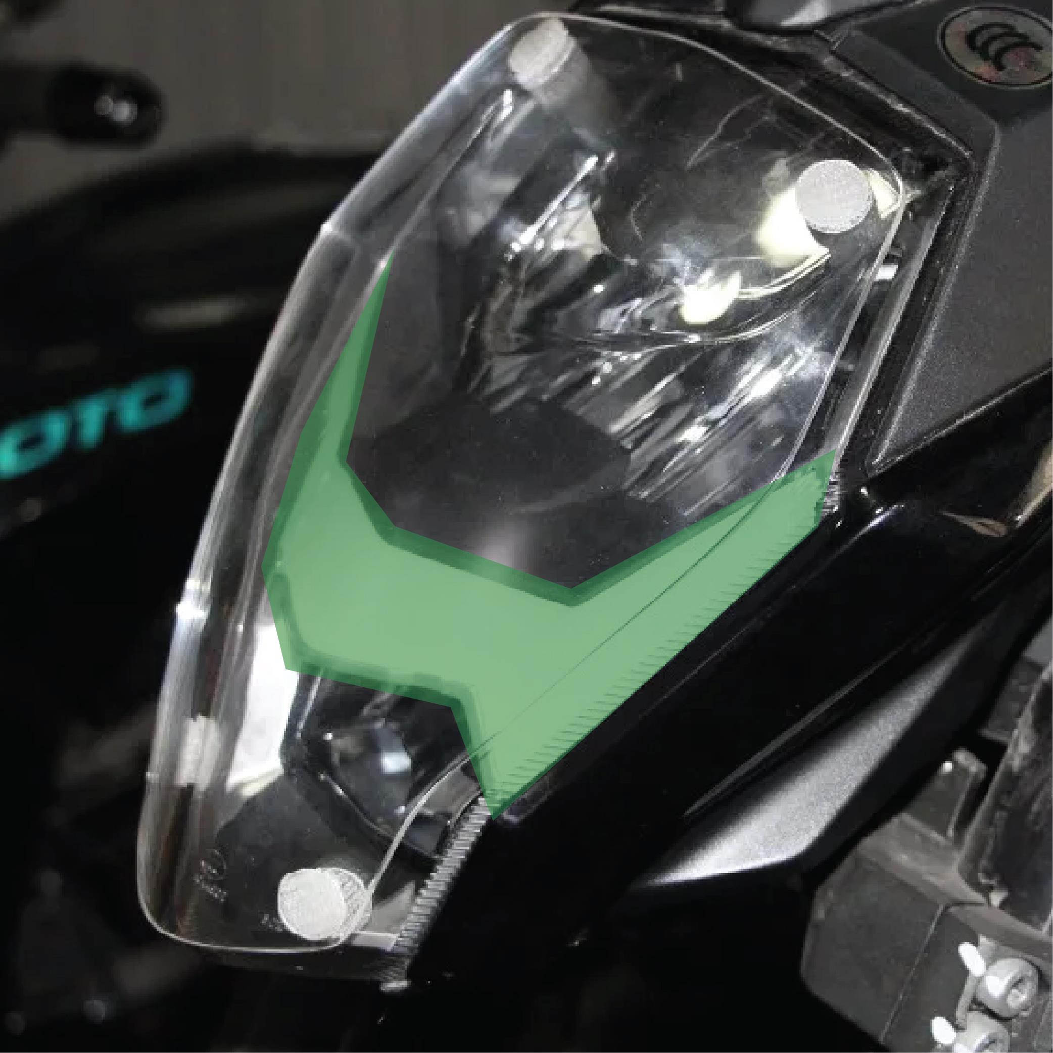 250 NKCF MOTO NK250 2018-2024 Ön Far Led Üstü Yarı Şeffaf Etiket Modeli Yeşil
