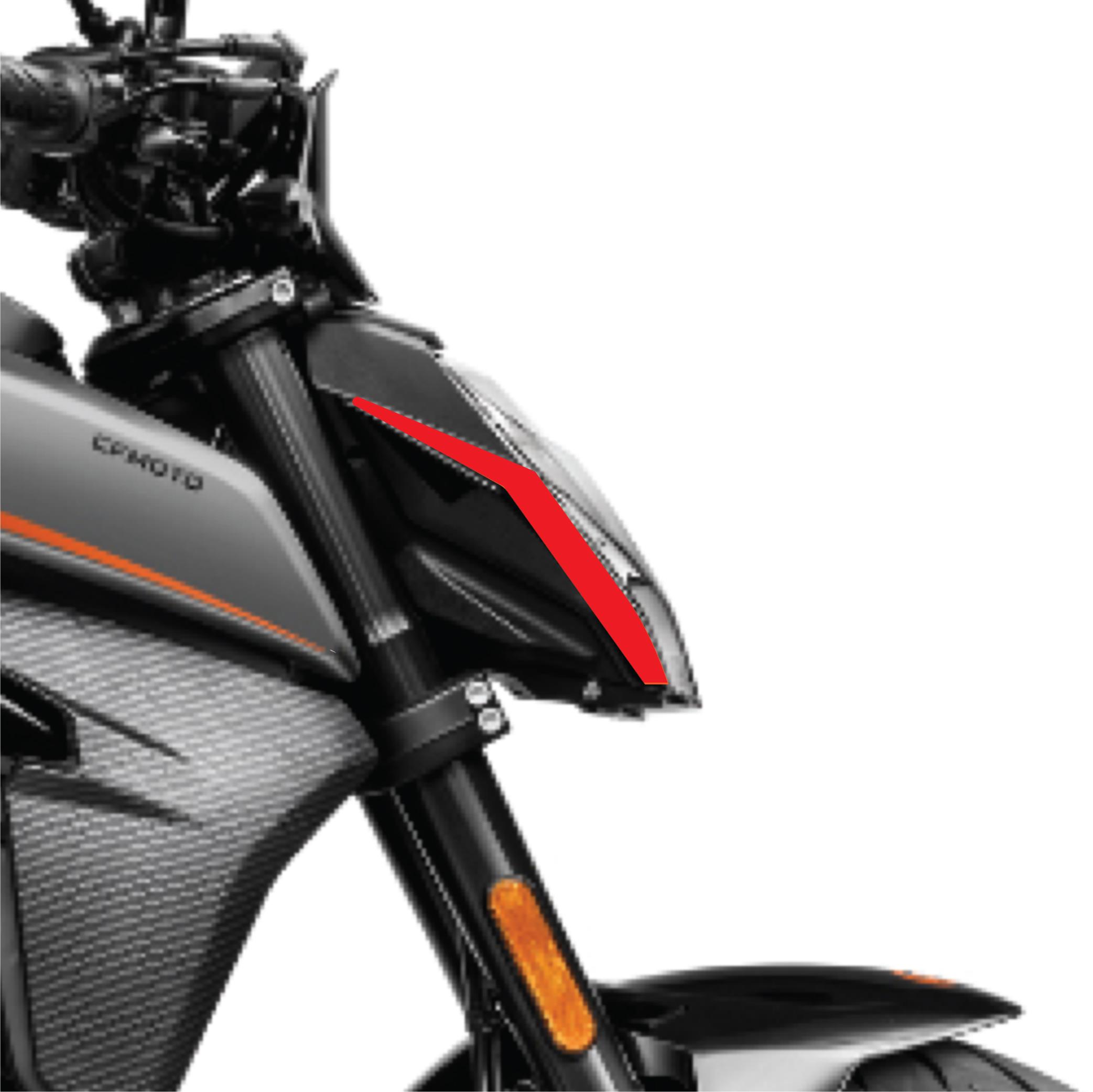 250 NKCF MOTO NK250 2018-2024 Ön Far Yanı Sticker Kırmızı
