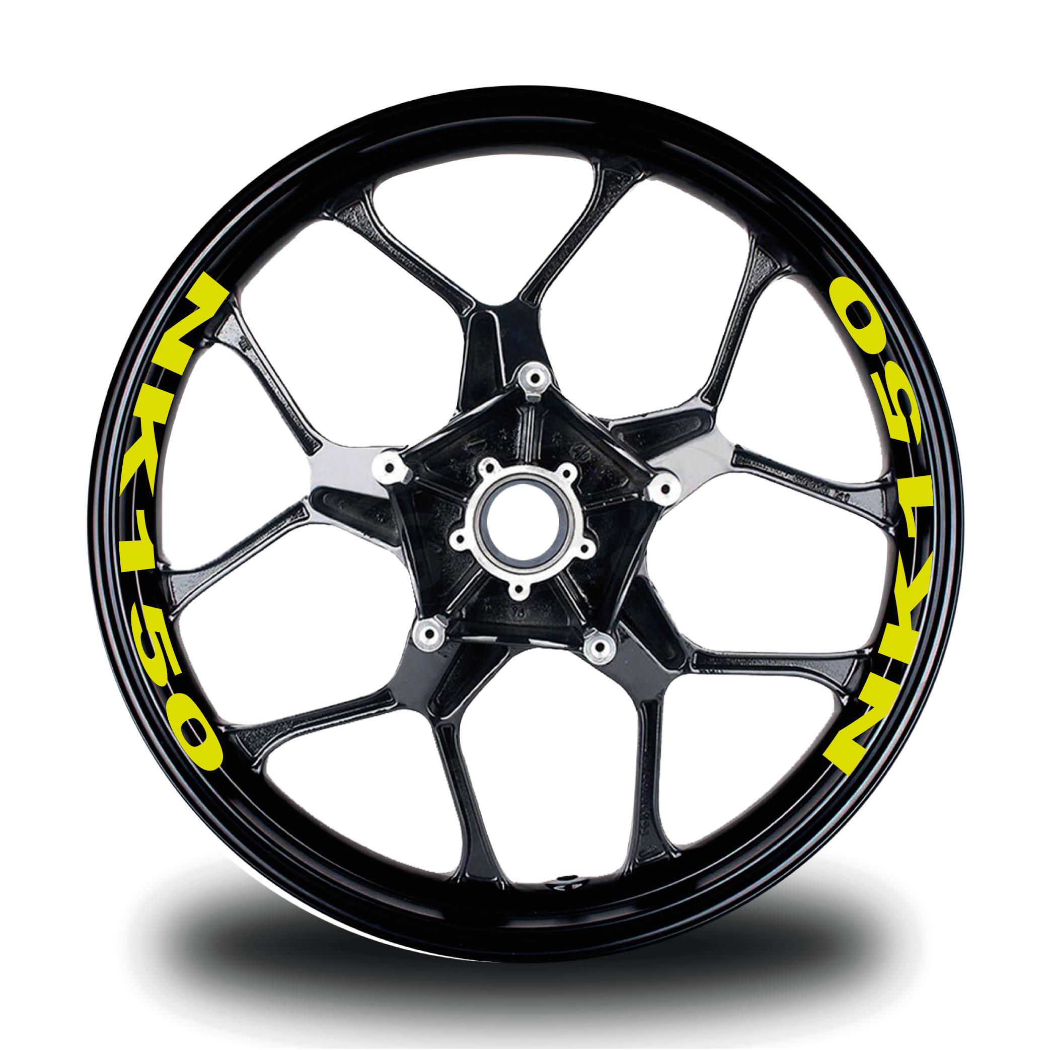 150 NKCFMOTO 150NK Jant Sticker Etiket Modeli Neon Sarı Renk