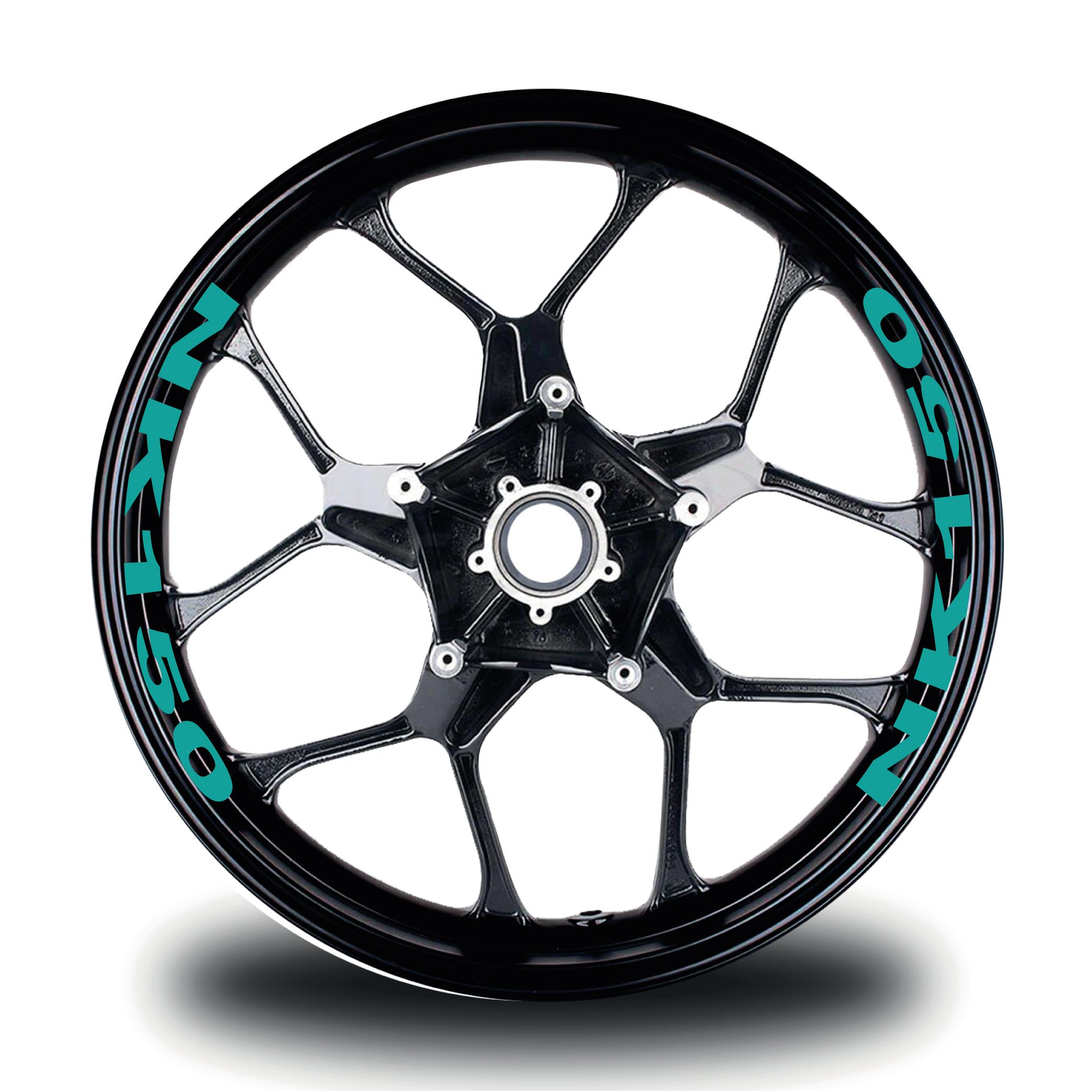 150 NKCFMOTO 150NK Jant Sticker Etiket Modeli Turkuaz Renk