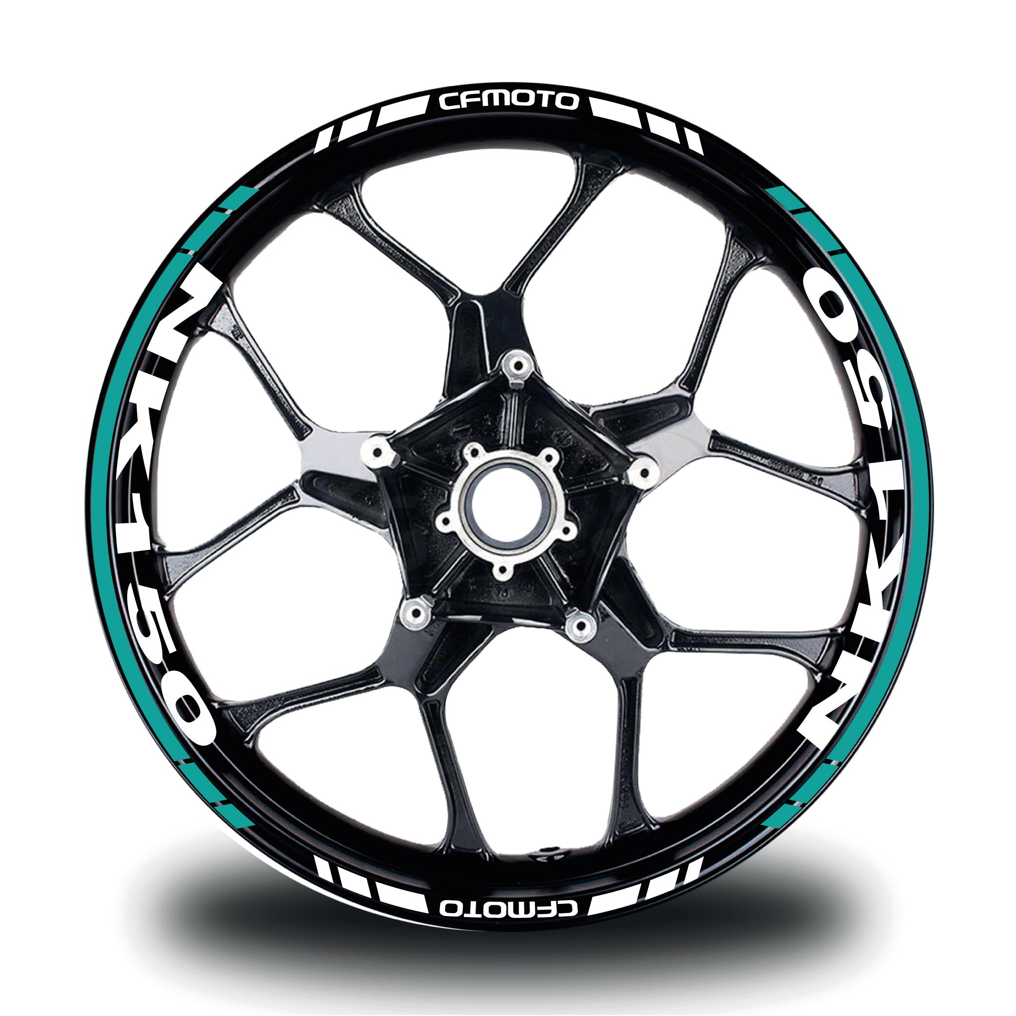 150 NKCFMOTO 150NK Takım Jant Sticker Etiket Modeli Turkuaz Renk