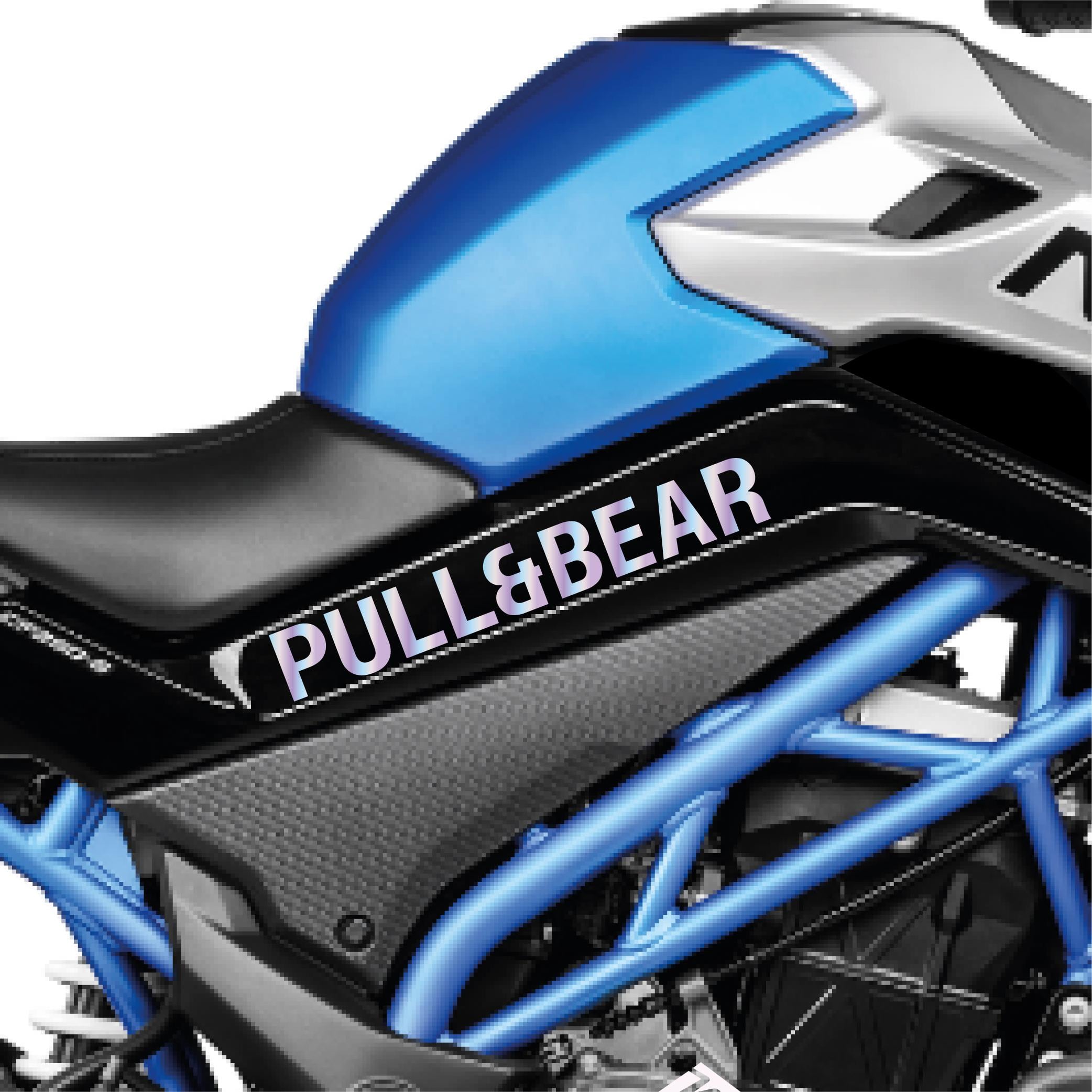 250 NKCFMOTO 250 NK Pull&Bear Orta Şase Tasarım Motosiklet Sticker Etiket Modeli Hologram