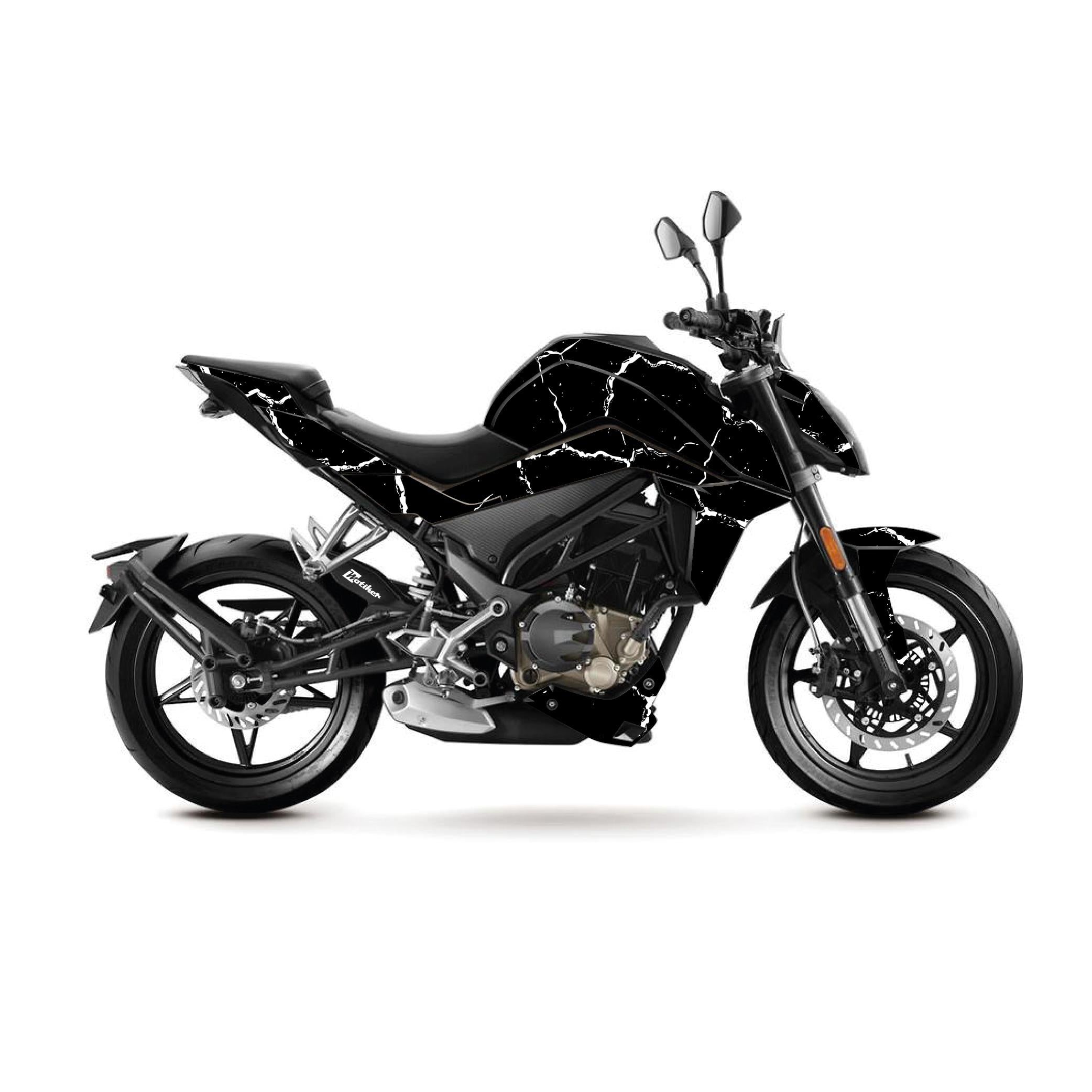 250 NKCFMOTO 250NK Sticker 2016-2022 Şimşek Kaplama Sticker Etiket Modeli Beyaz