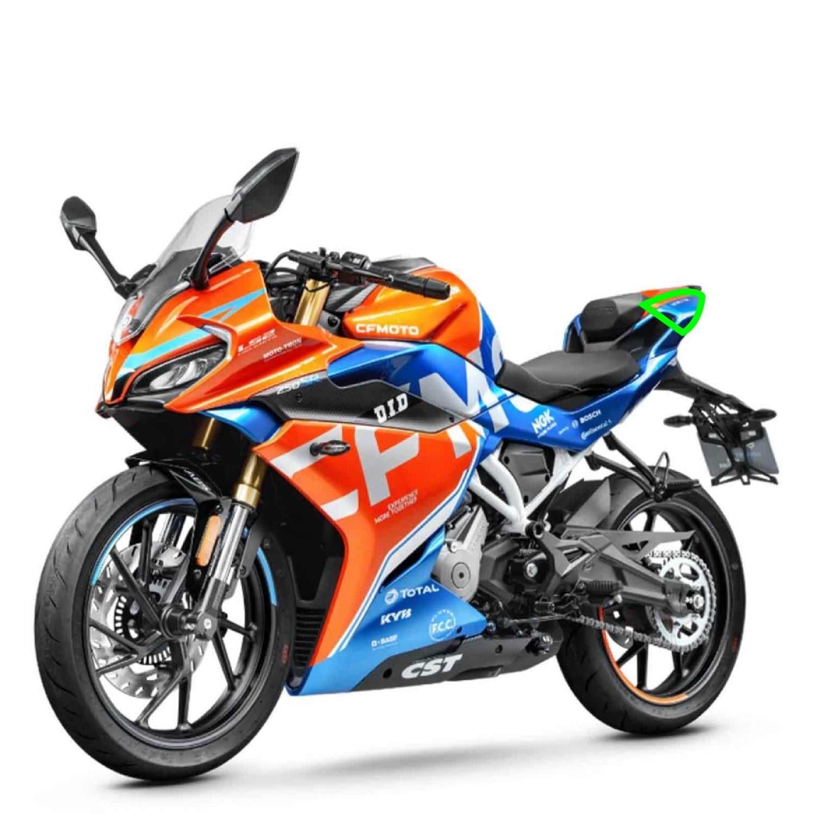 250SRCFMOTO 250SR Arka Kuyruk Sol Sticker Orijinal Tasarım Motosiklet Sticker Etiket Modeli 